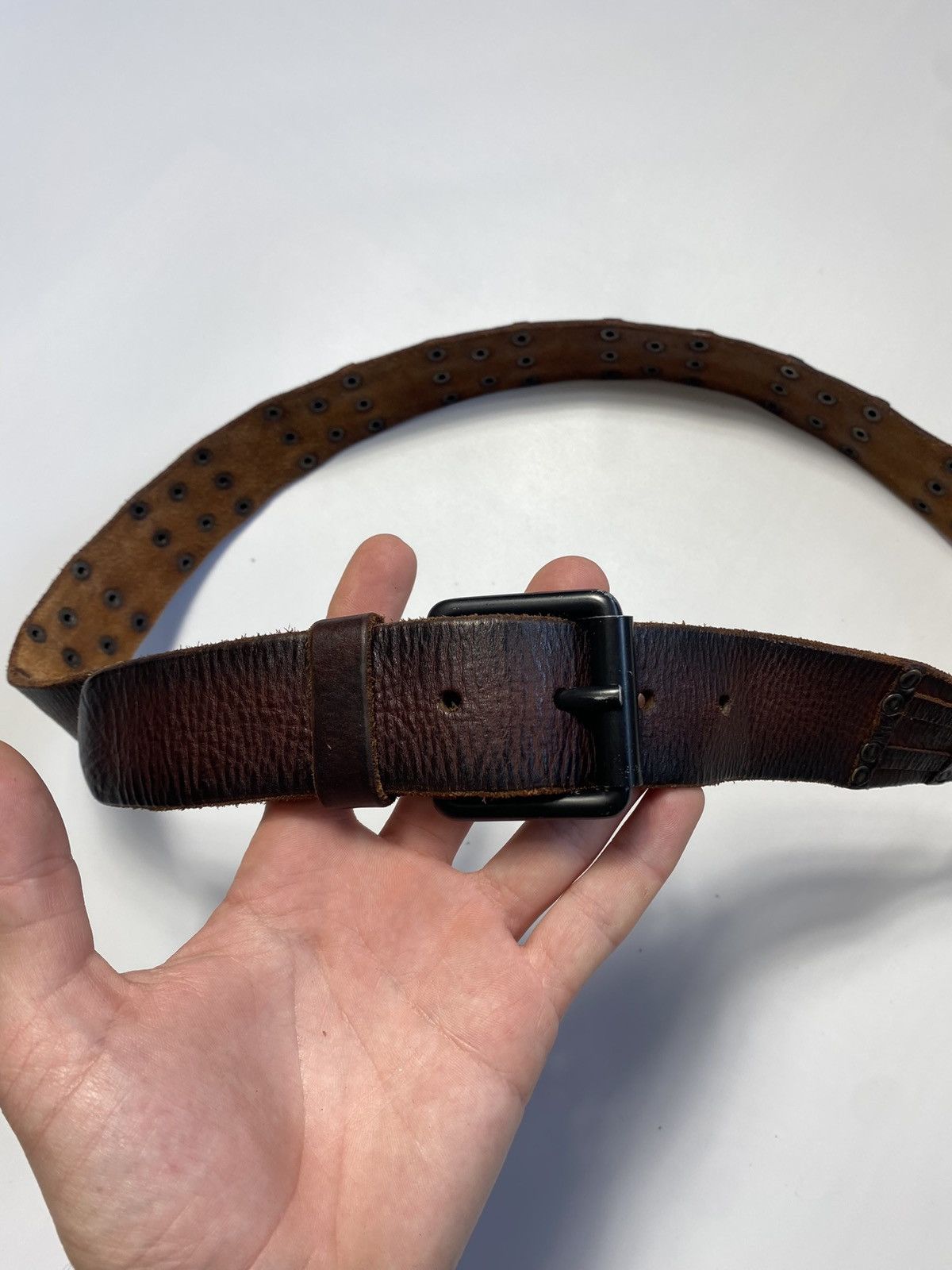 Allsaints Allsaints Spitalfield avant-garde leather belt Size 32 - 8 Thumbnail