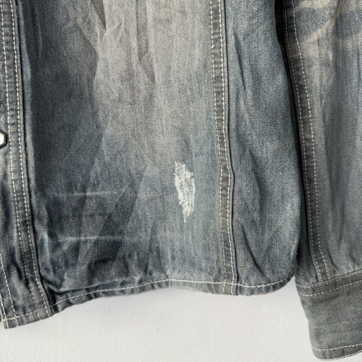 If Six Was Nine 2000s in the attic rockers heaven denim distressed shirt Size US M / EU 48-50 / 2 - 9 Thumbnail