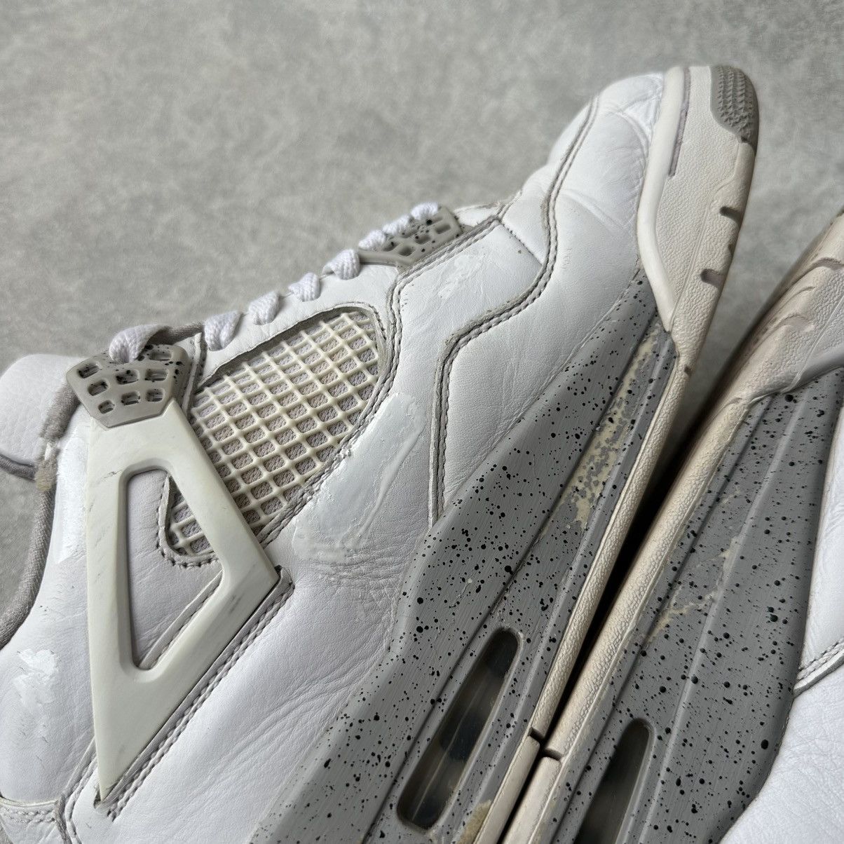 Jordan Brand Nike Air Jordan 4 White Oreo Og Tech Grey Sneakers Size US 7.5 / EU 40-41 - 12 Thumbnail