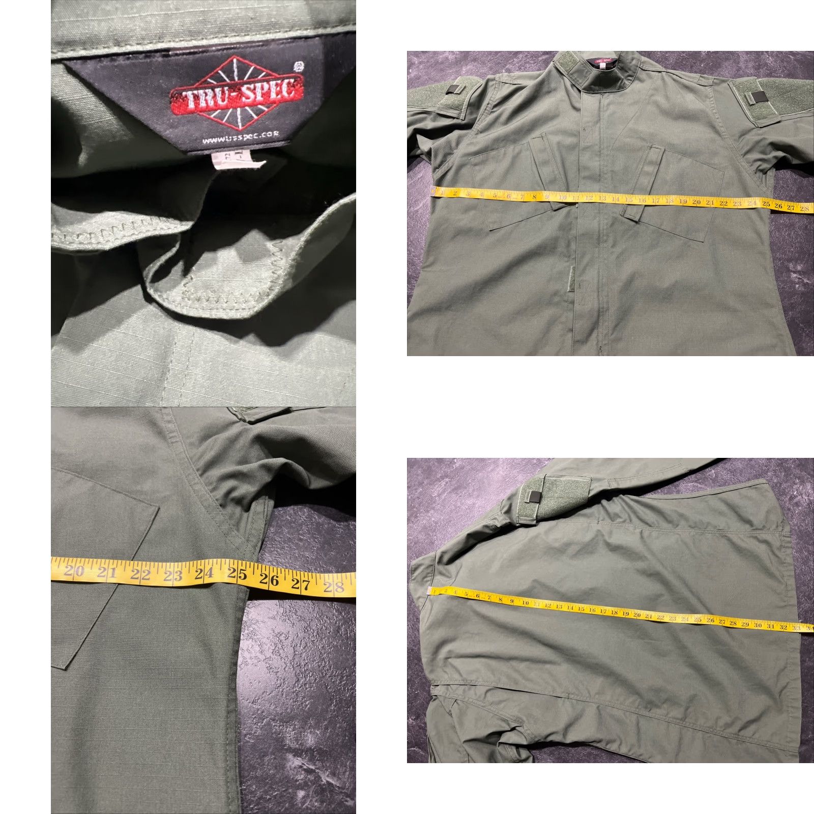 Olive VINTAGE TRU-SPEC Military Tactical Response Shirt Men’s Large Olive Drab Green Ripstop Cotton Blend Size US L / EU 52-54 / 3 - 8 Thumbnail