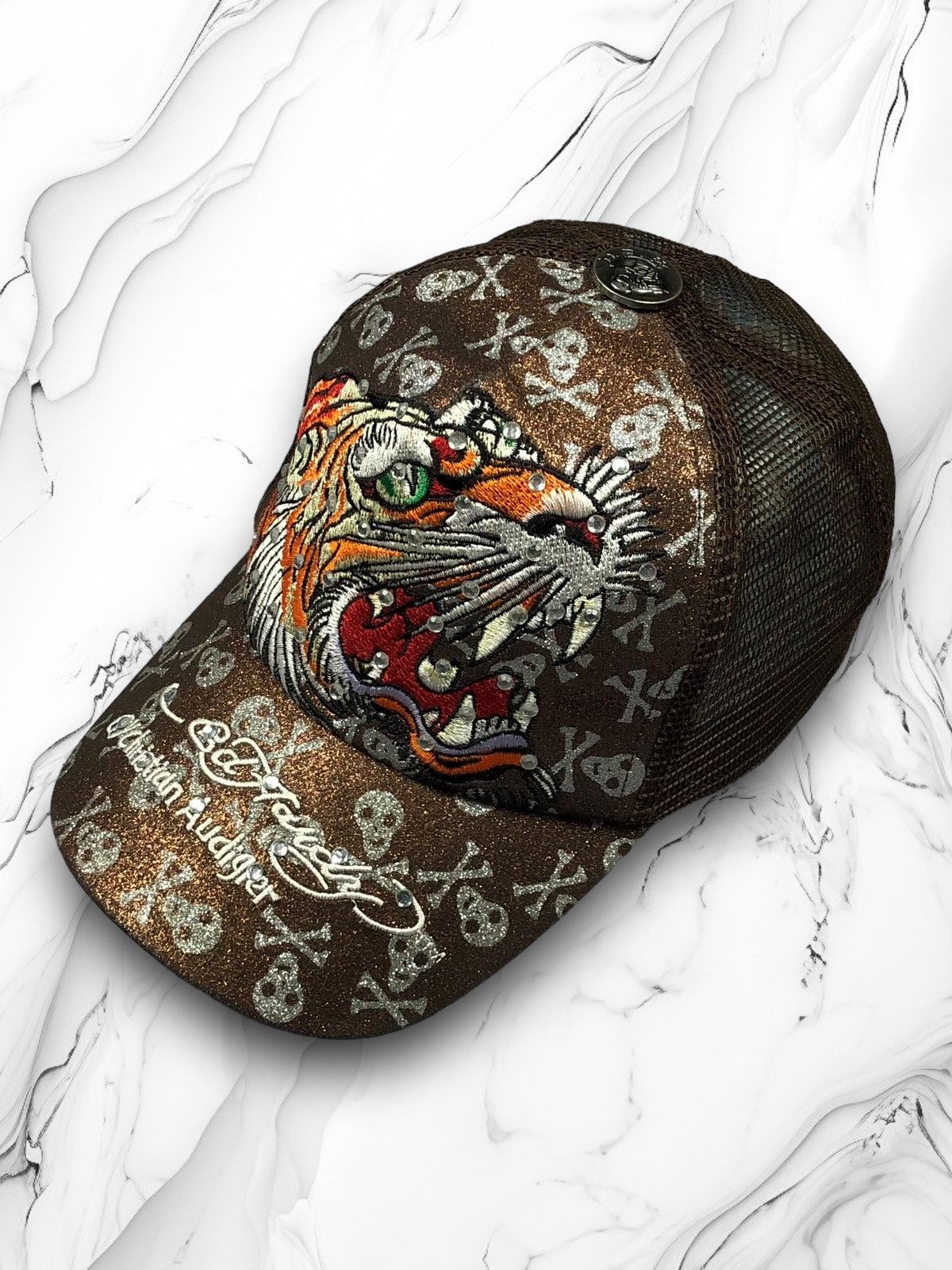 Ed popular Hardy Tiger Logo Sun Faded Cap Vintage