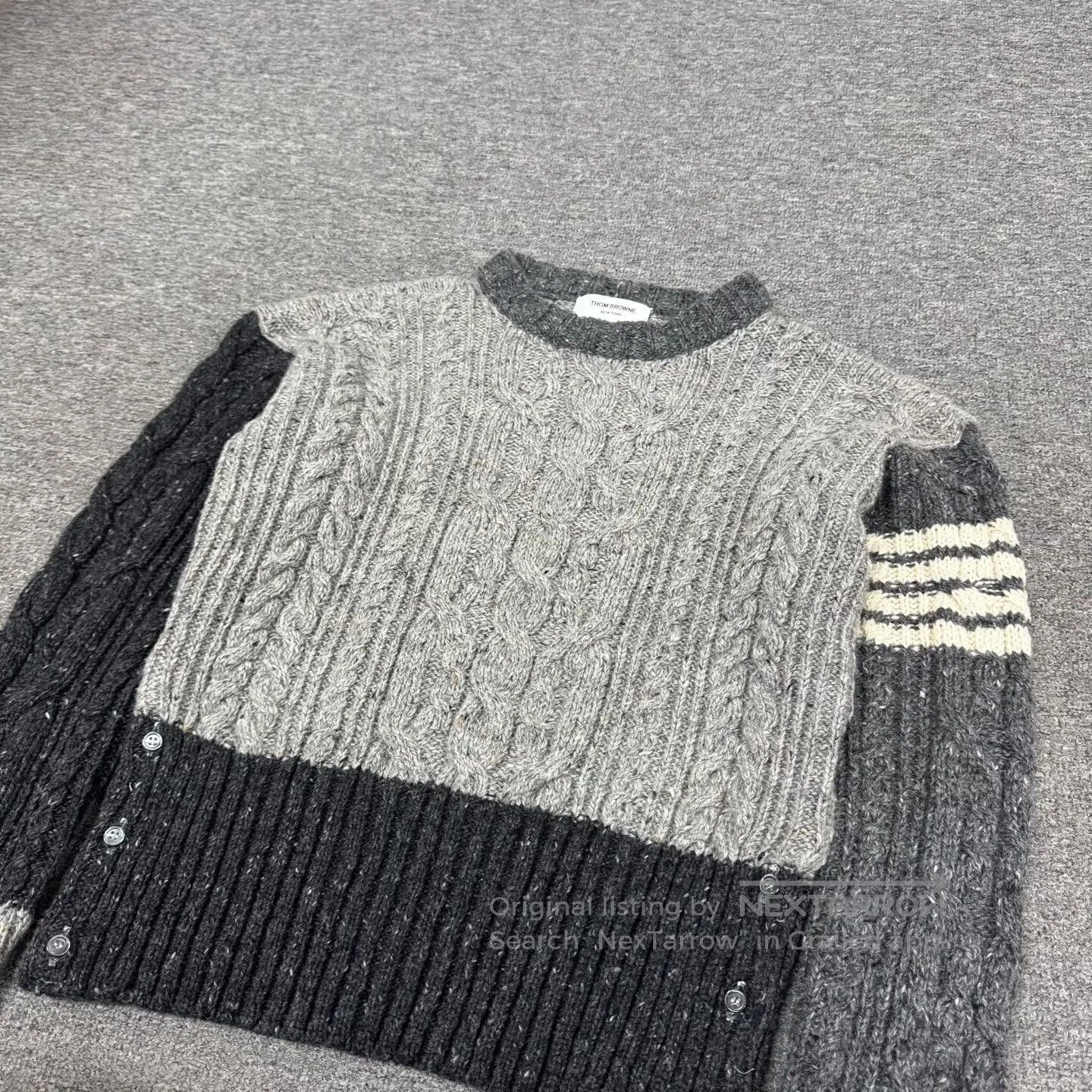 Thom Browne Thom Browne Gray color-matched four stripes wool merino sw Size US L / EU 52-54 / 3 - 3 Thumbnail