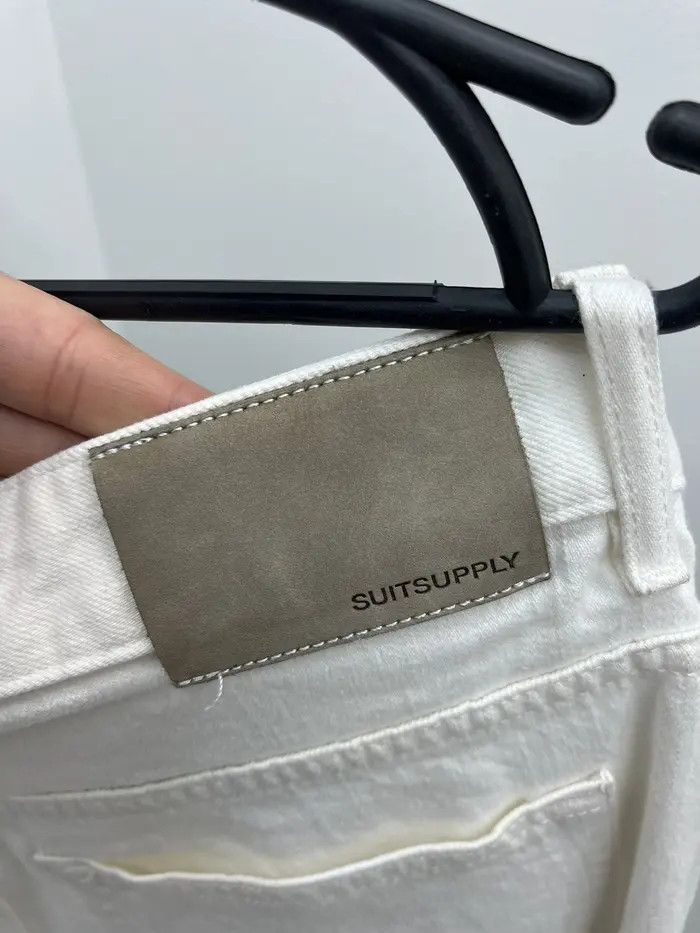 Suitsupply Suitsupply White Slim Straight Selvedge Denim Jeans Size US 32 / EU 48 - 3 Thumbnail