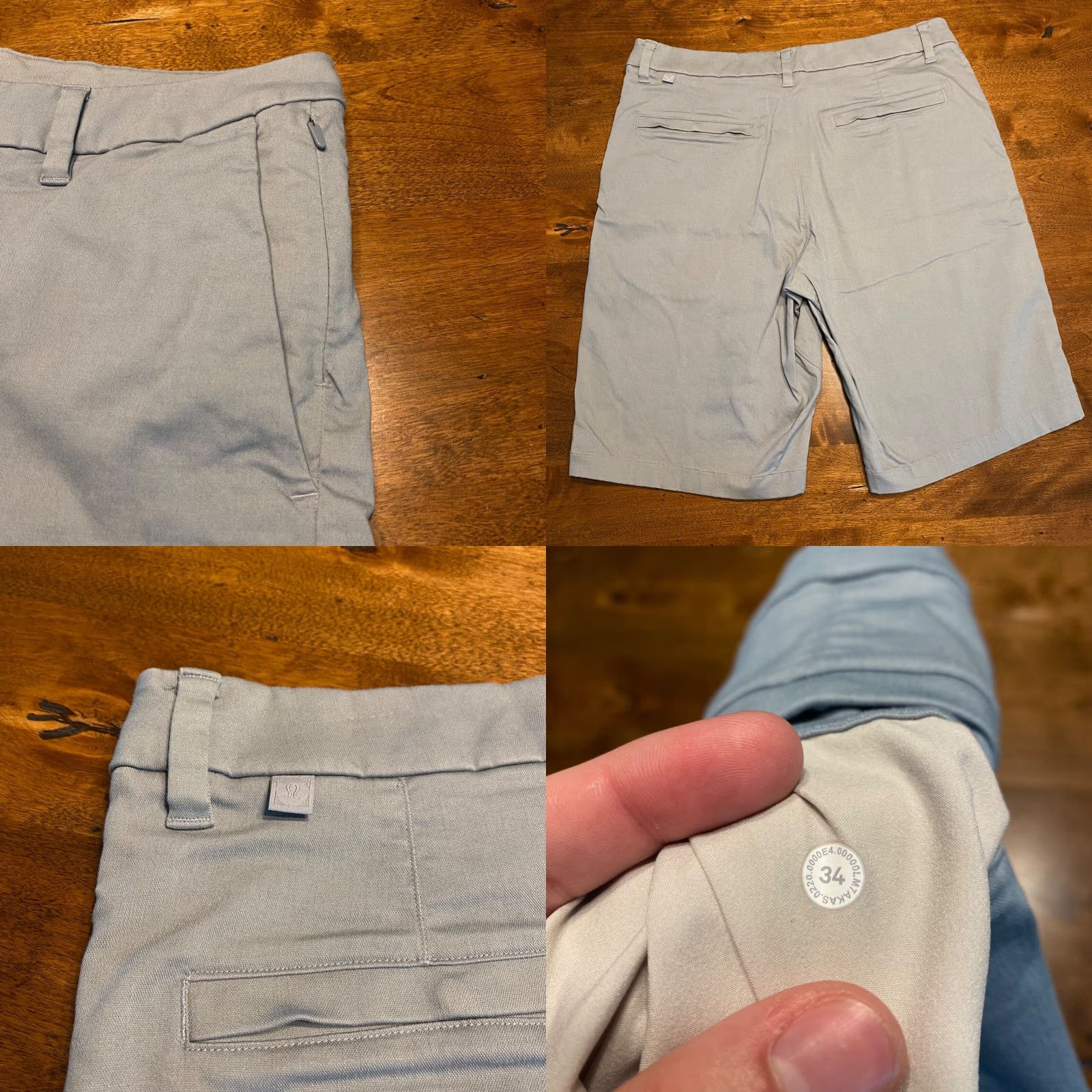 Lululemon Lululemon Commission Shorts Mens 34 Light Blue Relaxed Chino 11" Khakis 7AKAS Size US 34 / EU 50 - 8 Thumbnail