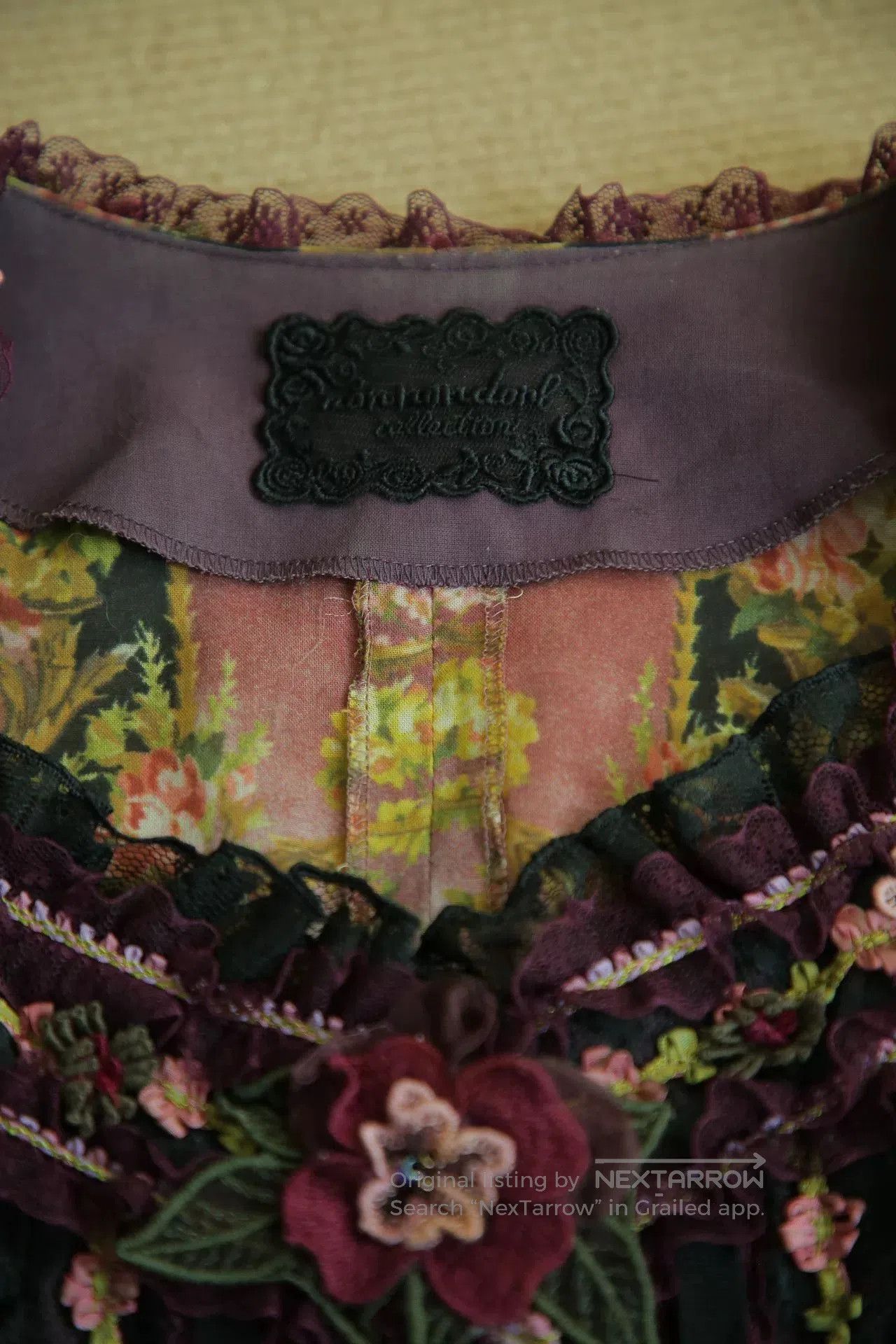 non Vintage Floral Print Sheer Blouse. Size M / US 6-8 / IT 42-44 - 8 Thumbnail