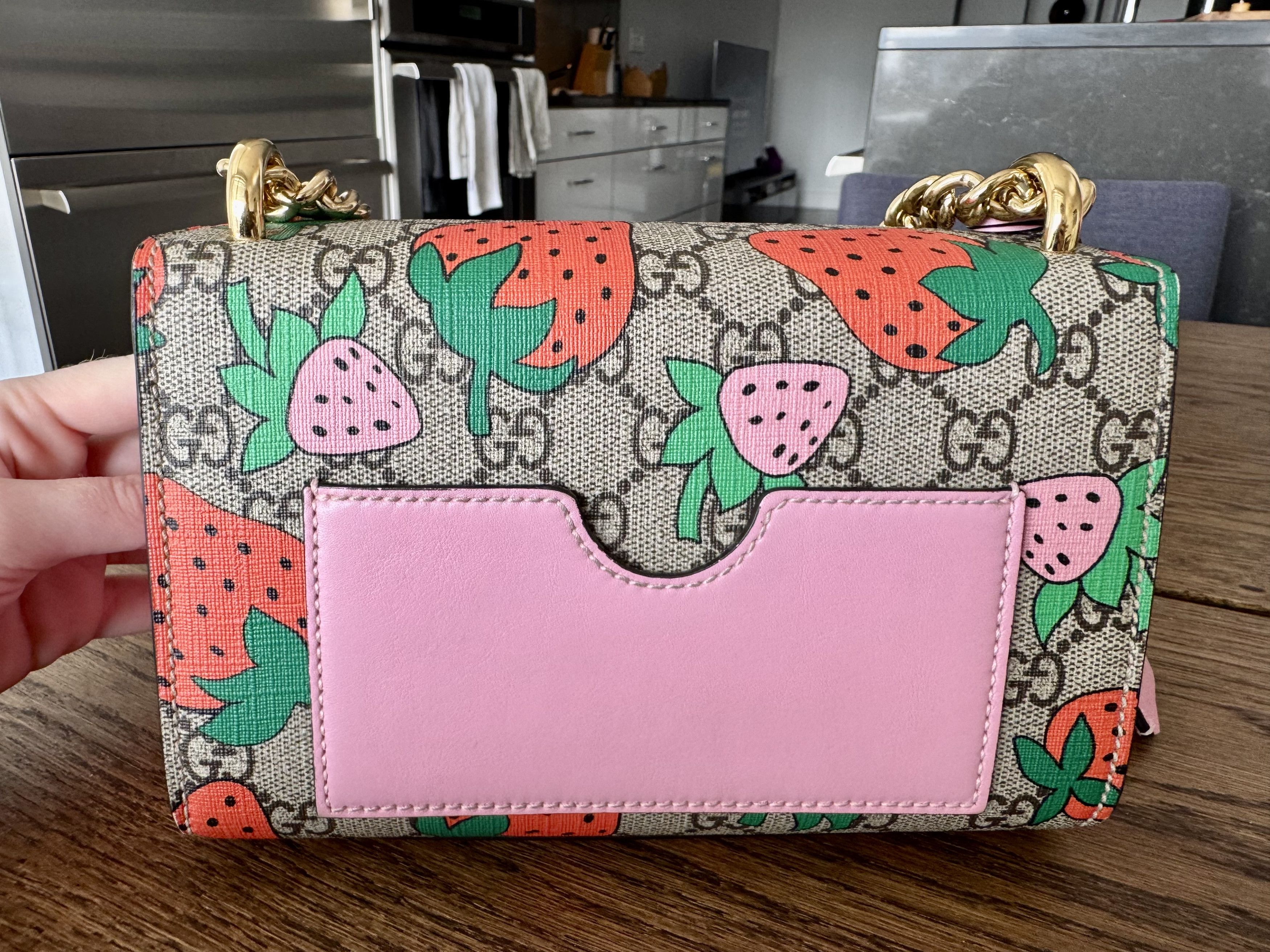 Gucci Gucci Padlock Strawberry Small Shoulder Bag Size ONE SIZE - 4 Thumbnail