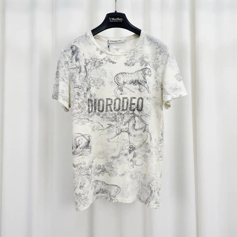Dior Dior Summer White Cotton Graphic Tee 0089 Size XS / US 0-2 / IT 36-38 - 1 Thumbnail