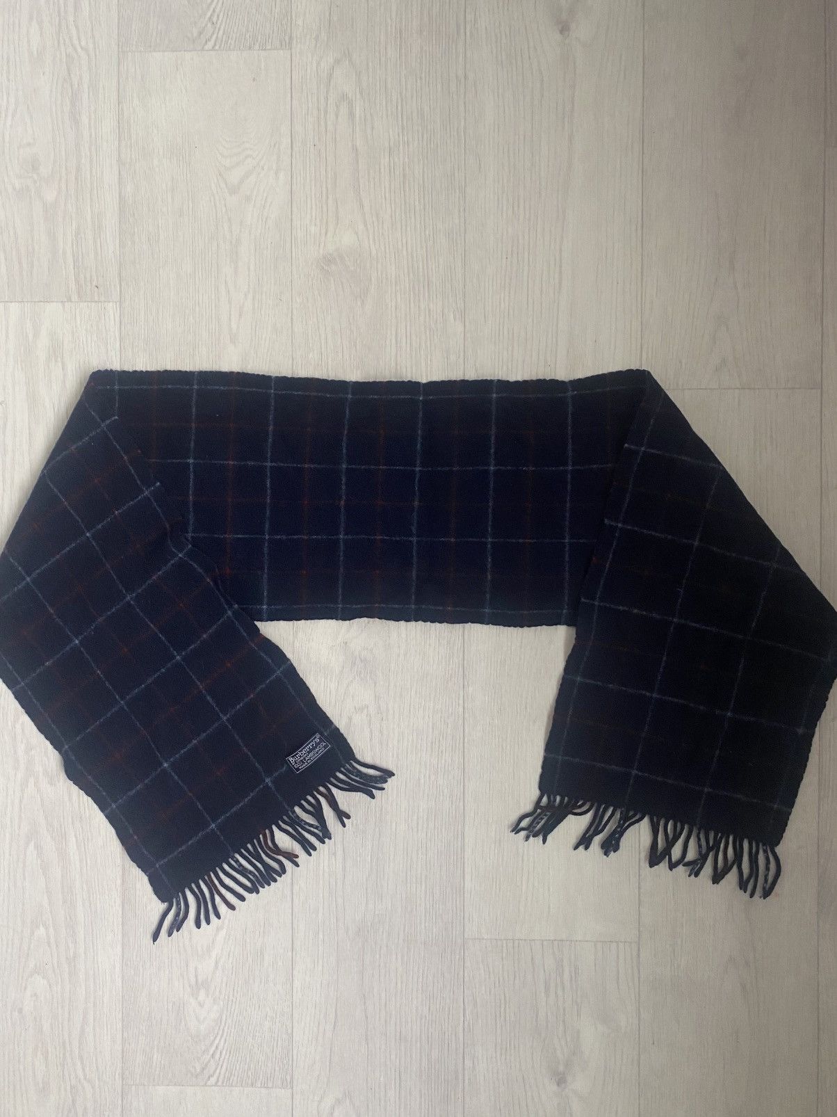 Burberry × Vintage Burberry muffler neckwear nova check wool cashmere scarf Size ONE SIZE - 4 Thumbnail