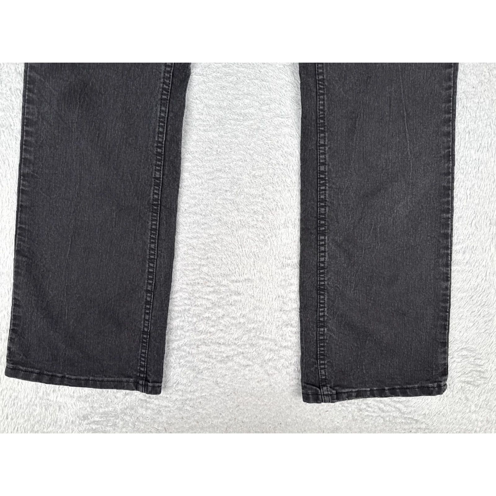 Vintage Riders by Lee Jeans Womens 12 Bootcut Denim Mid Rise Black Charcoal Wash 5-Pocket Studded Stretch Size 34" / US 12 / IT 48 - 2 Thumbnail