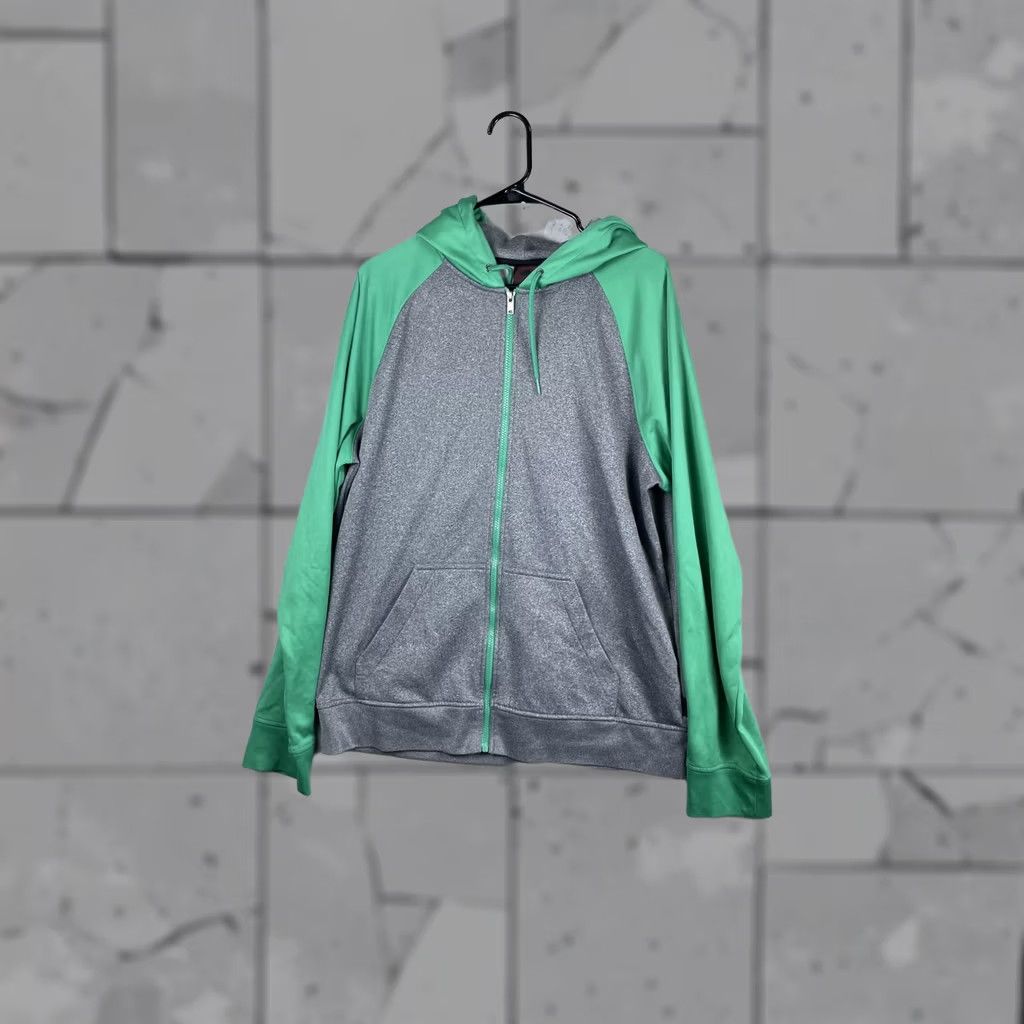 Vintage Tony Hawk Hoodie Mens 2XL Gray Green Full Zip Fleece Raglan Skateboarding Jacket Size US XXL / EU 58 / 5 - 1 Thumbnail