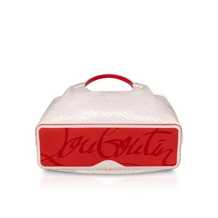 Christian Louboutin o1s1wg111124 Size: OS / Small Patent Tote Bag in Off White Size ONE SIZE - 3 Thumbnail