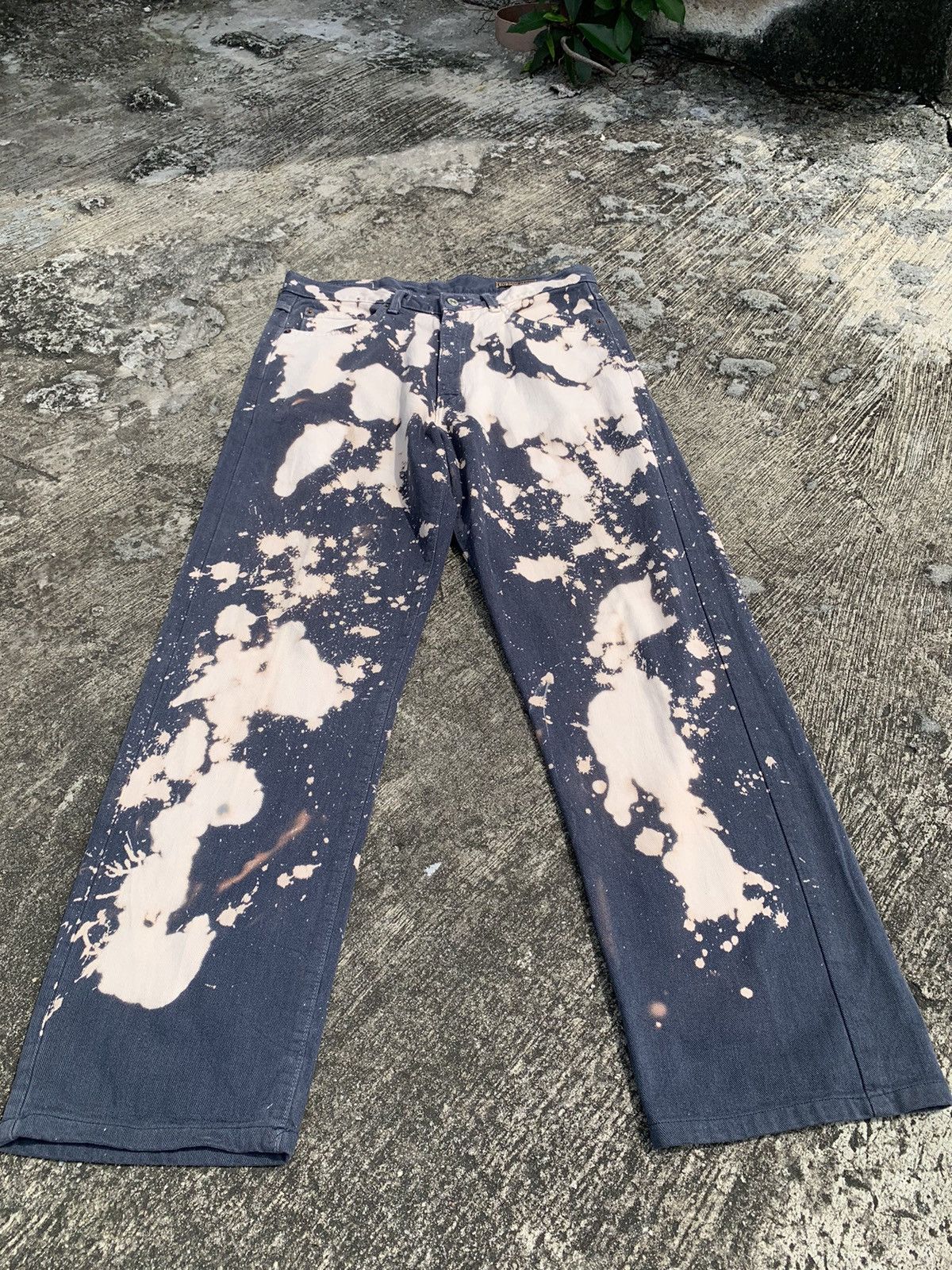 Le Grande Bleu (L.G.B.) Rare 🔥 Bobson tie dye jeans Size US 33 - 8 Thumbnail