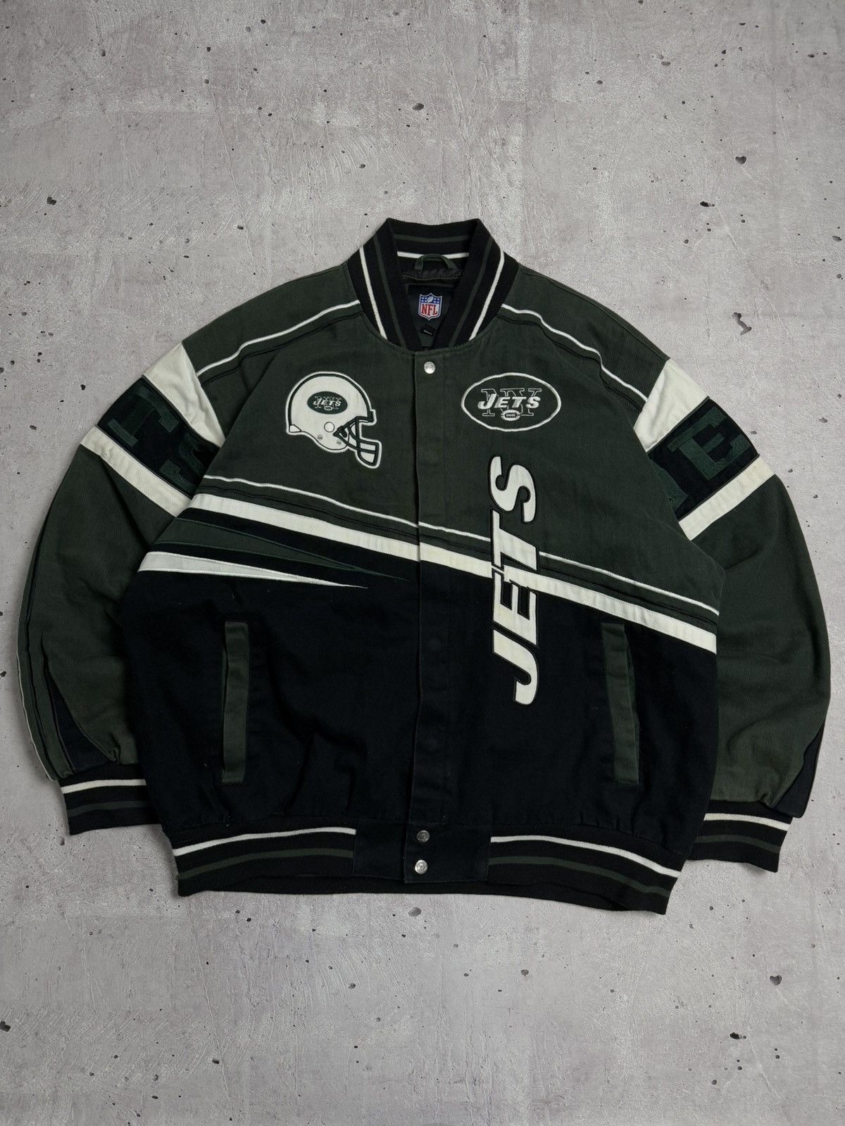 NFL Vintage New York Jets NFL Bomber Jacket 90s Size US XXL / EU 58 / 5 - 1 Thumbnail
