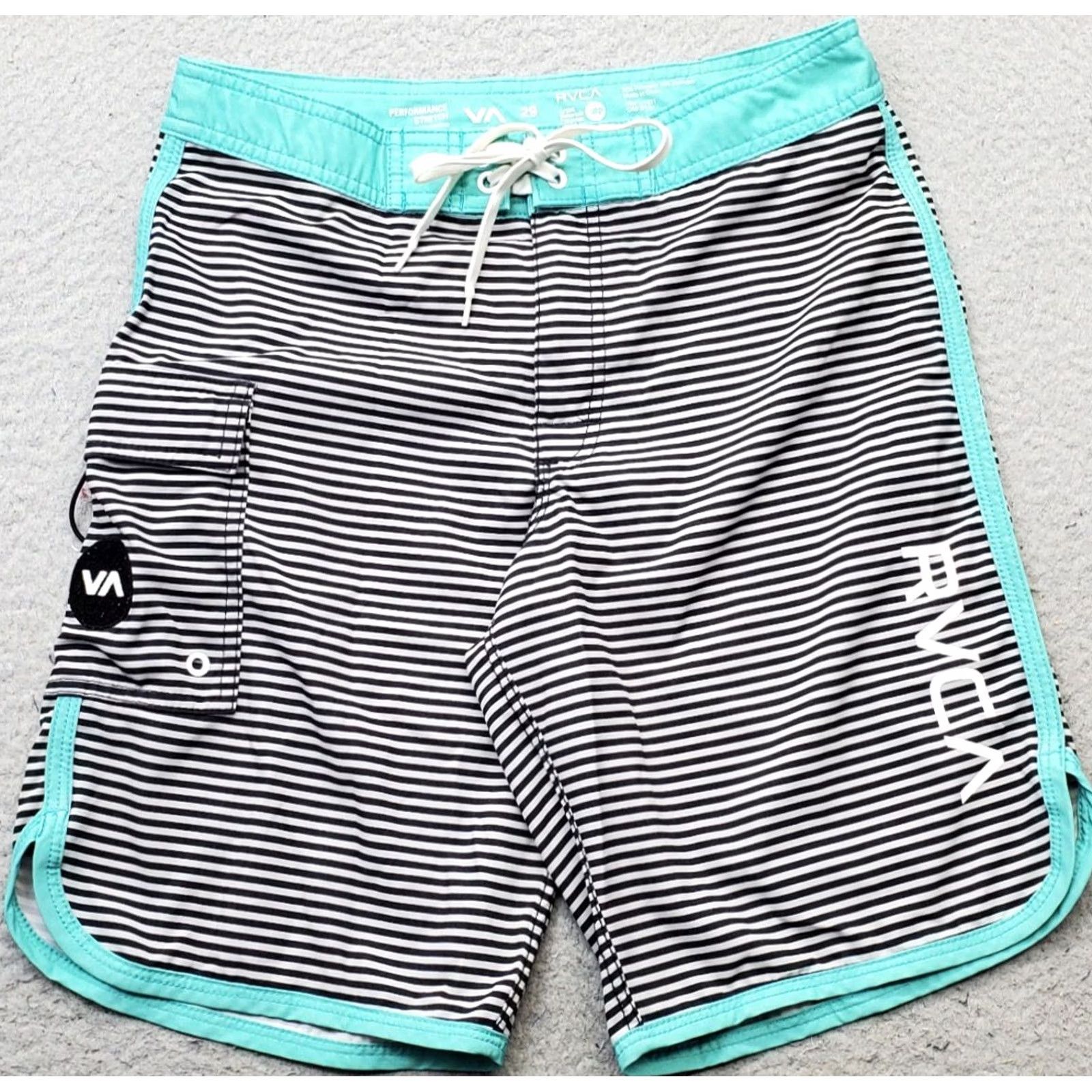 RVCA RVCA Mens Board Shorts 29 Multicolor Striped Performance Stretch ANP Surf Surfing Mens Size 29 Size US 29 - 2 Thumbnail