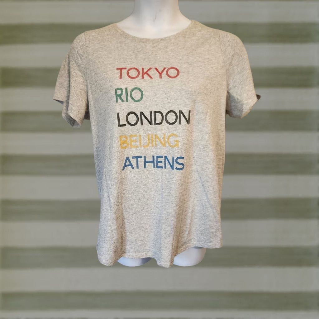 Vintage EVRI T-Shirt Plus Size 0X TOKYO RIO LONDON BEIJING ATHENS Crew Neck Tee Top Size XL / US 12-14 / IT 48-50 - 1 Thumbnail