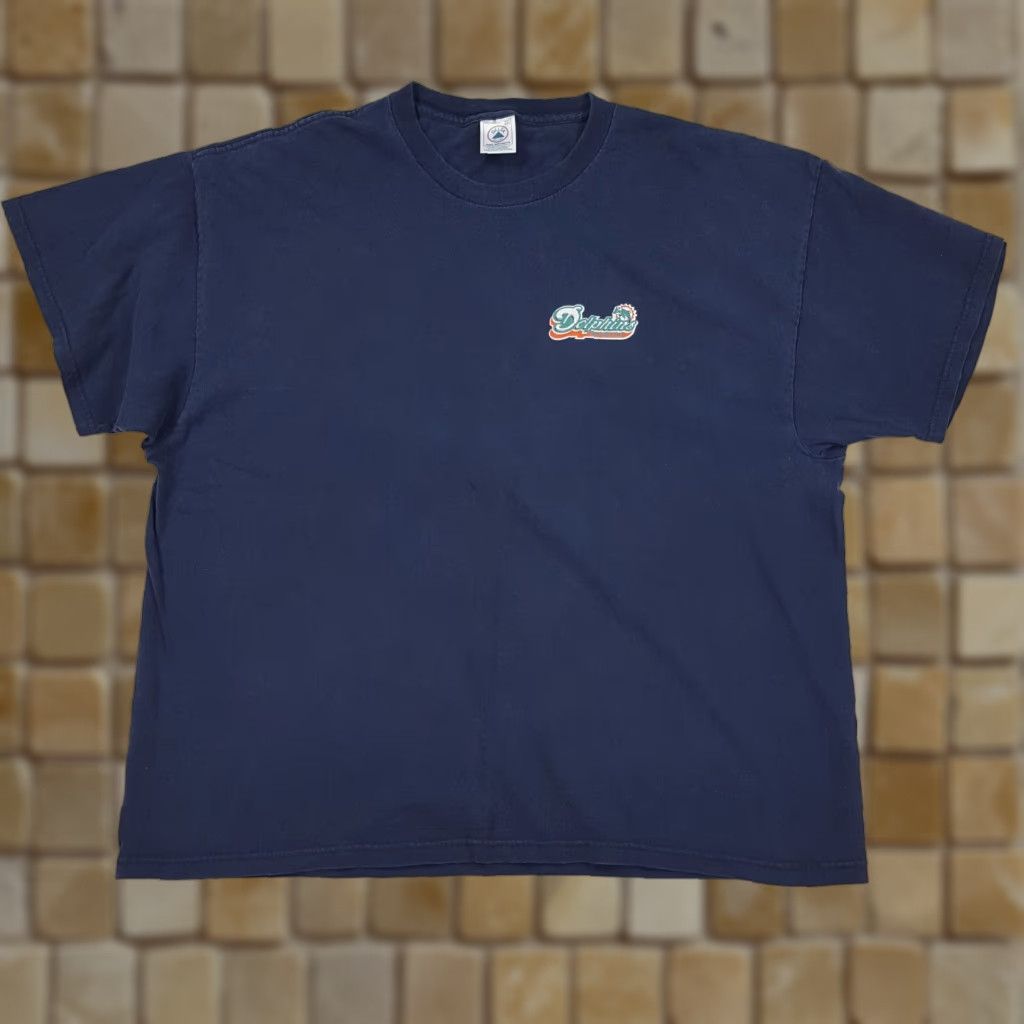 Delta VINTAGE Miami Dolphins Football T-Shirt Navy 2XL Mens 90s Retro NFL Dol-Fan Shirt Size US XXL / EU 58 / 5 - 1 Thumbnail
