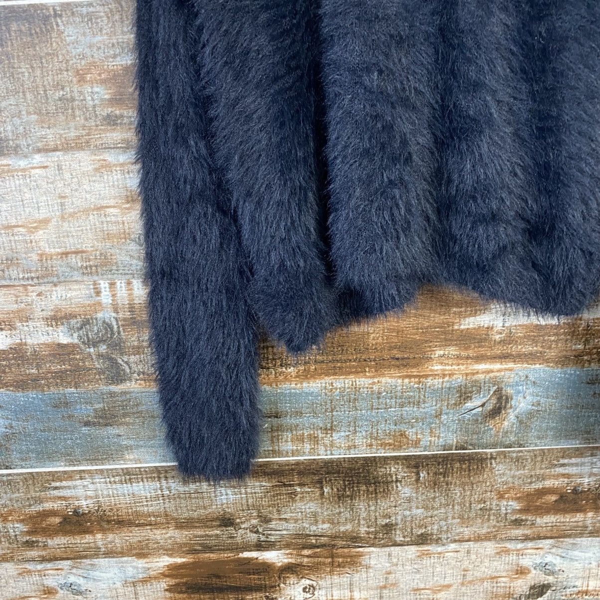 Homespun Knitwear DL Japanese Brand Black Mohair Knitwear #C1173 Size S / US 4 / IT 40 - 15 Thumbnail