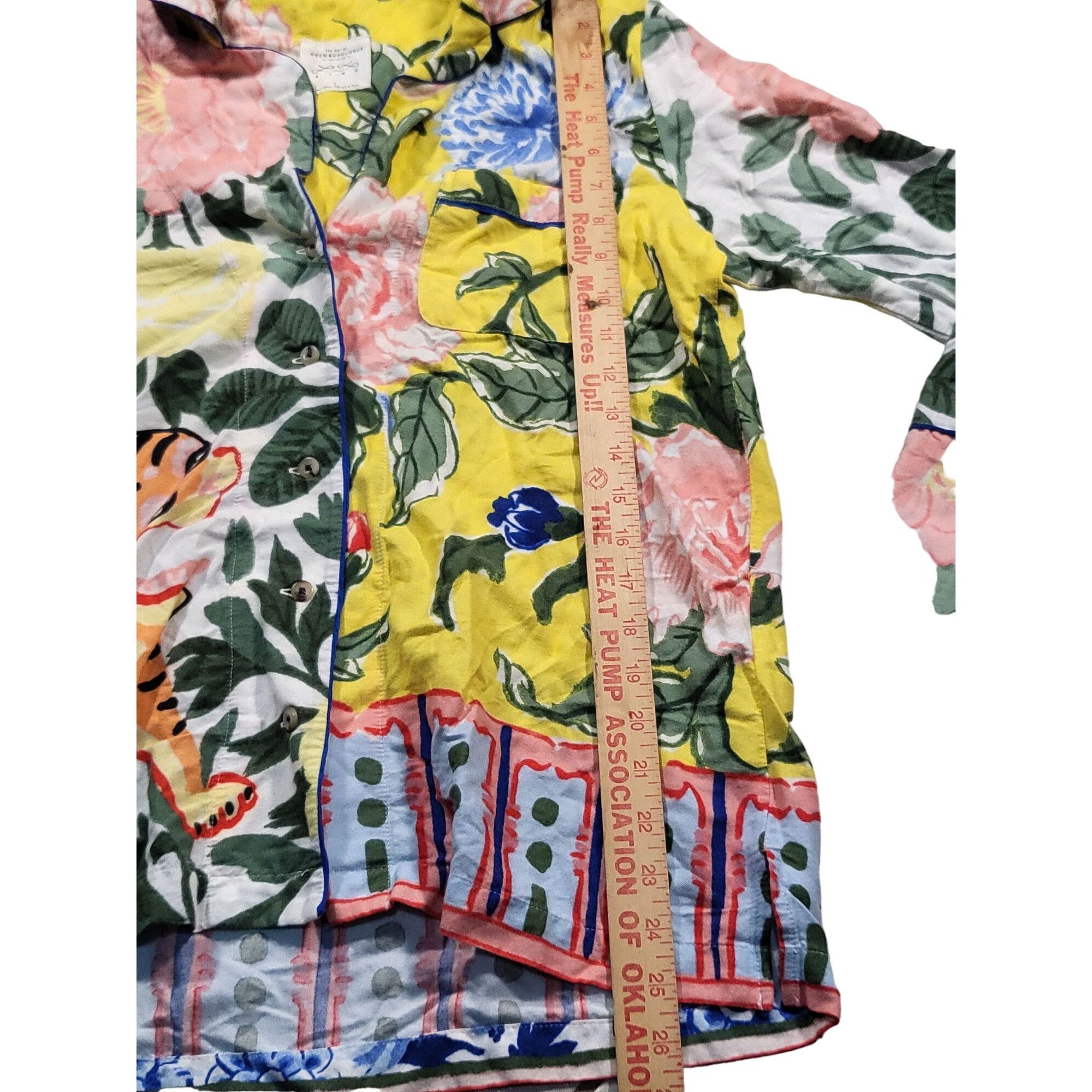 Anthropologie Anthropologie Sire Button Down Top Women Sz S Floral Multico Size S / US 4 / IT 40 - 5 Thumbnail