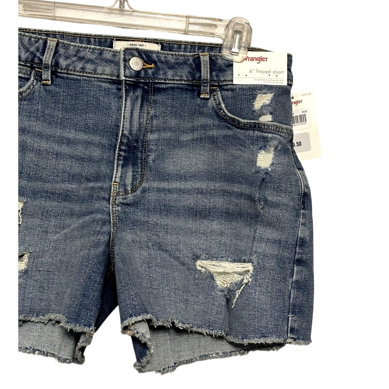 Wrangler Wrangler High Rise 4" Inseam Frayed Hem Jean Shorts Jorts 6 Size 28" / US 6 / IT 42 - 4 Thumbnail