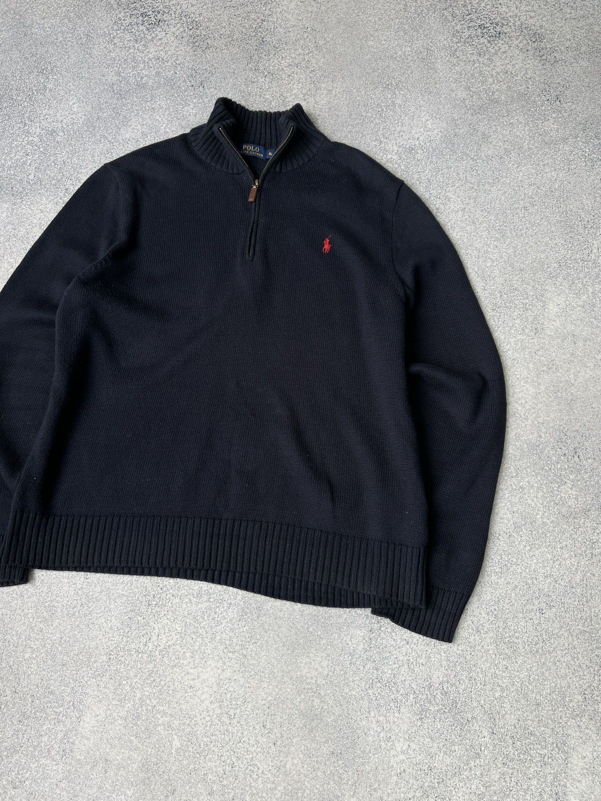 Polo Ralph Lauren × Vintage Vintage Polo Ralph Lauren 1/4 zip knit sweatshirt Size US XL / EU 56 / 4 - 3 Thumbnail