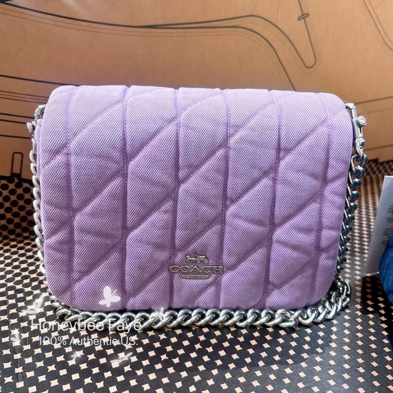 Coach Quinn Bag Silver/Iris CBR15 Size ONE SIZE - 2 Thumbnail