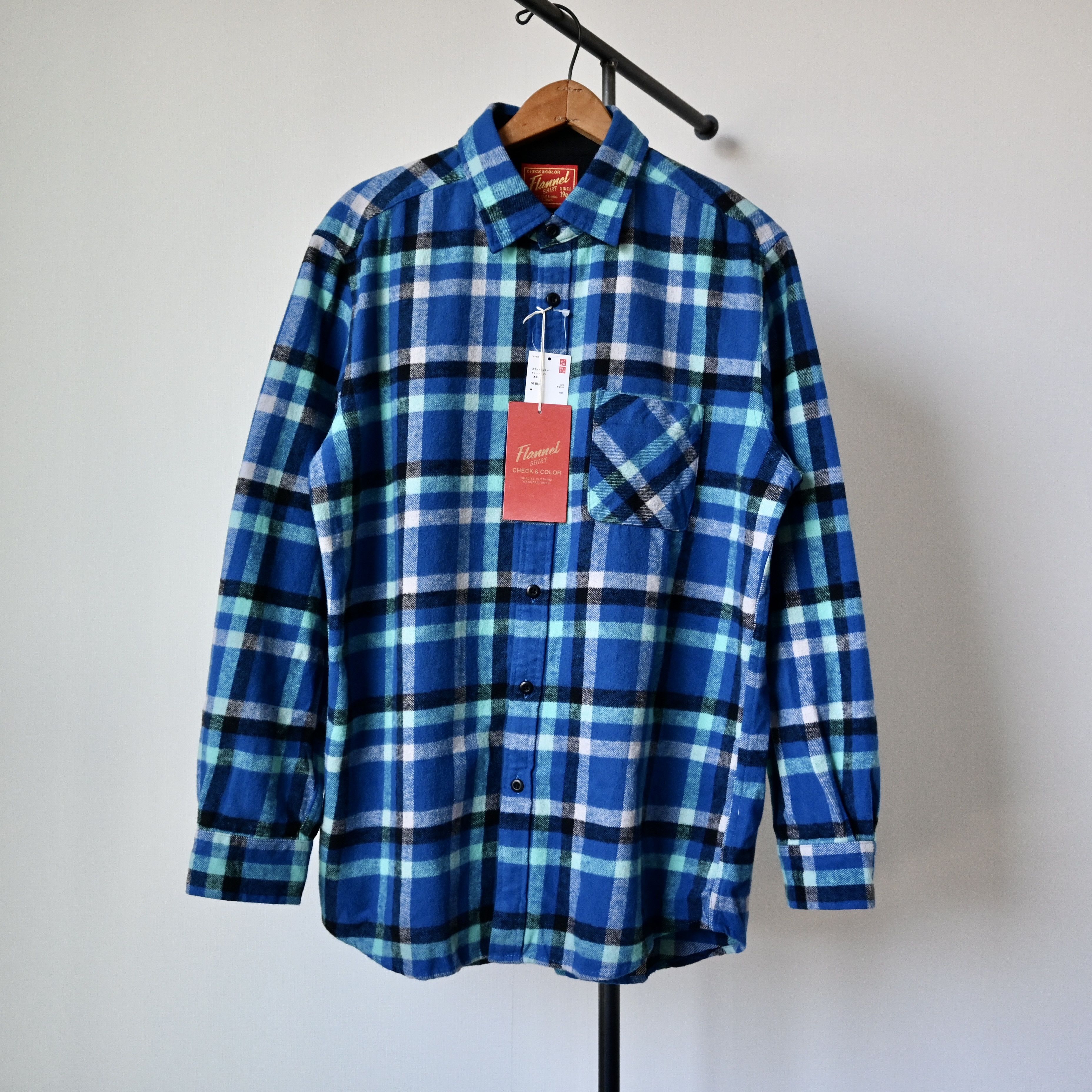 Uniqlo UNUSED, Vintage 2010 UNIQLO plaid cotton flannel shirt, L Size US L / EU 52-54 / 3 - 2 Thumbnail