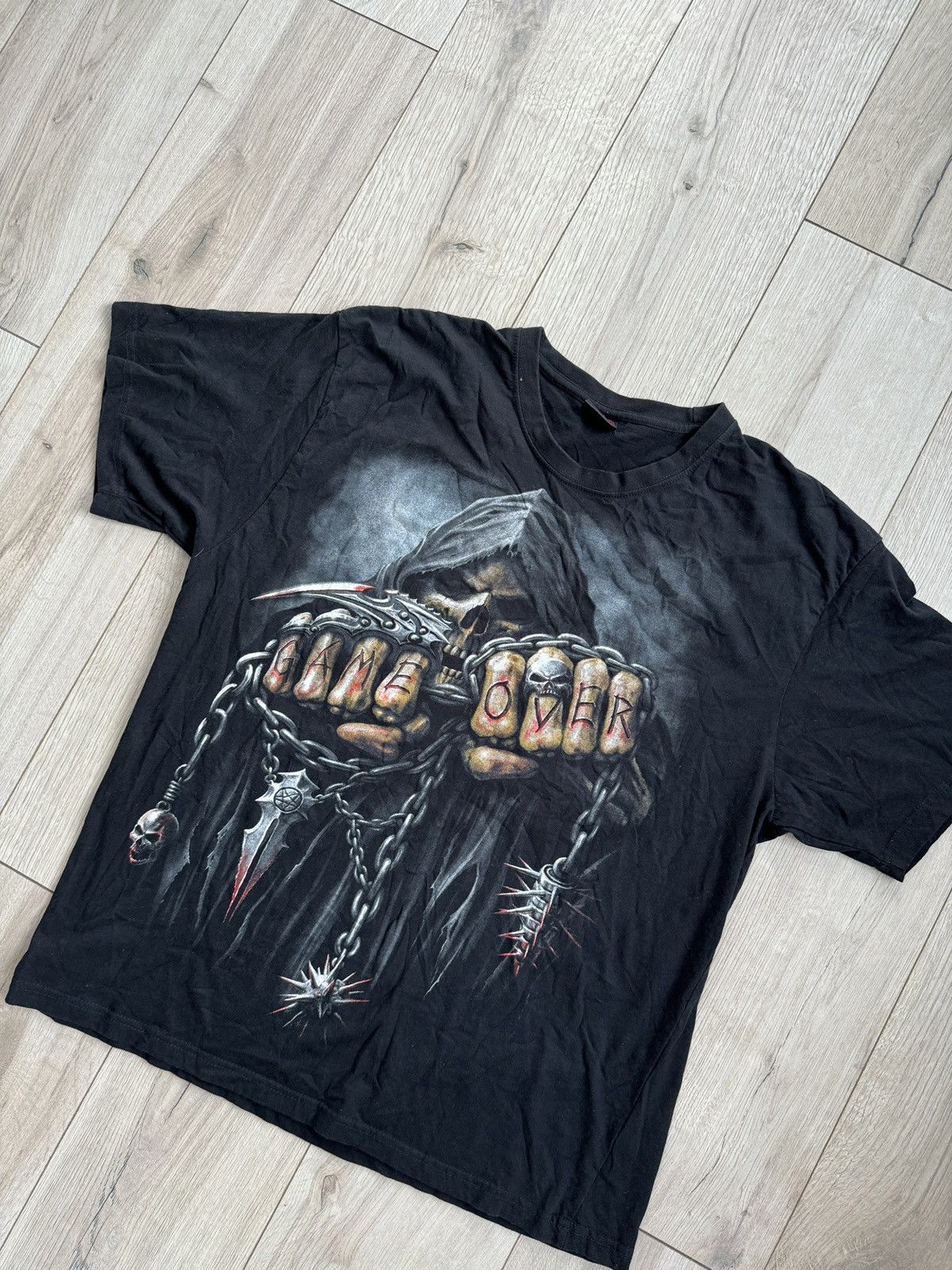 Band Tees Vintage Spiral Faded Boxy Tee (Game Over You Lose ) Size US L / EU 52-54 / 3 - 2 Thumbnail