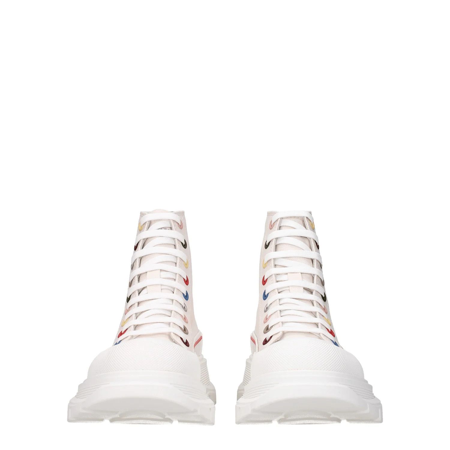 Alexander McQueen ob1o1e0225 Fabric Ankle Boots in Beige/Milk Size US 10.5 / EU 43-44 - 3 Thumbnail