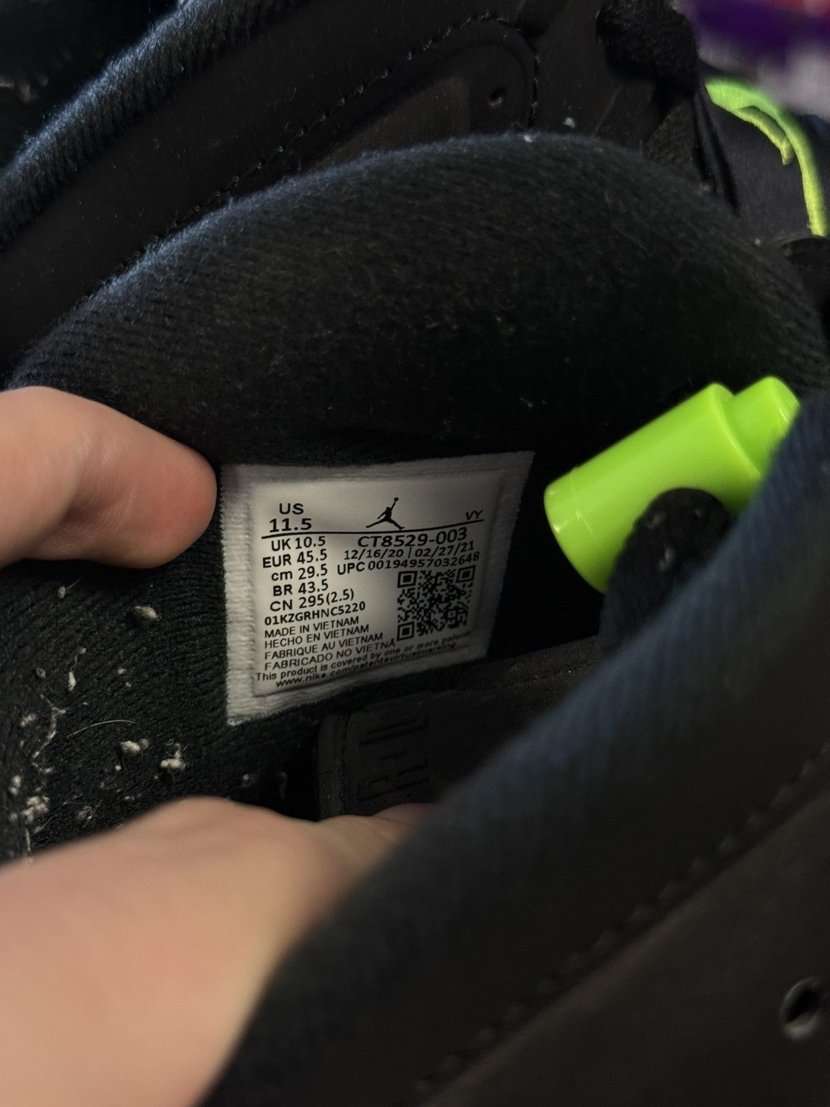 Jordan Brand × Nike Jordan 6 Electric Green Size 11.5 Clean Condition 🧼 Size US 11.5 / EU 44-45 - 12 Thumbnail