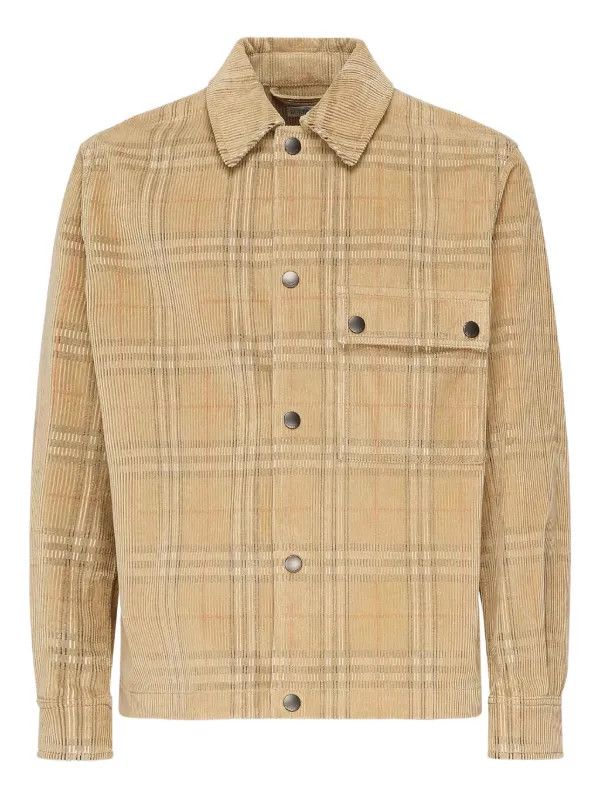 Burberry o1srvl11e1225 Check Cotton Corduroy Overshirt in Multicolor Size US M / EU 48-50 / 2 - 1 Thumbnail