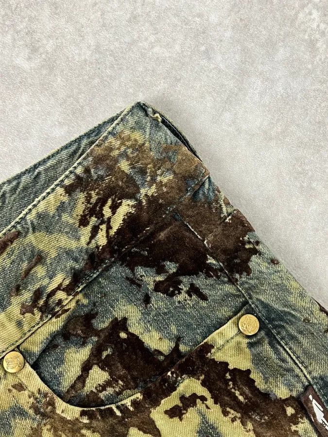 Jean Paul Gaultier 2000s Jean Paul Gaultier Earth Eroded Green Velvet Pants Size 24" / US 00 / IT 34 - 11 Thumbnail