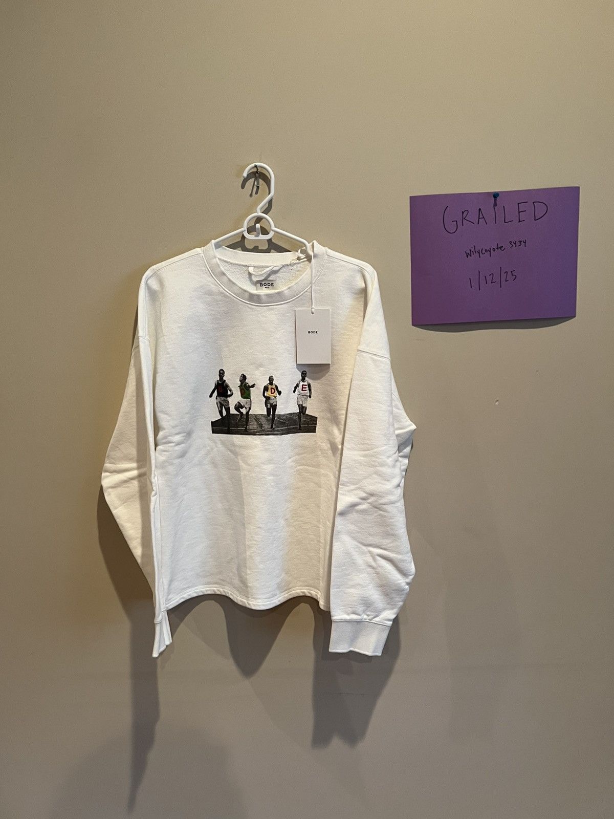 Bode Bode Pony Appliqué Crewneck - Pink | Grailed