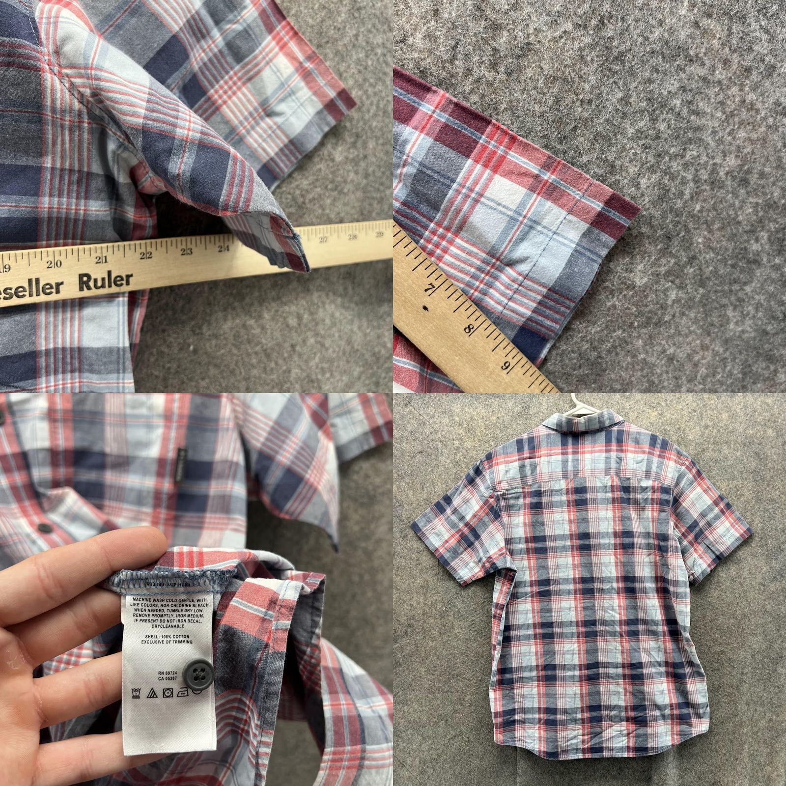 Vintage VINTAGE Columbia Shirt Men Medium Adult Blue Plaid Button-Up Short Sleeve Casual Size US M / EU 48-50 / 2 - 8 Thumbnail