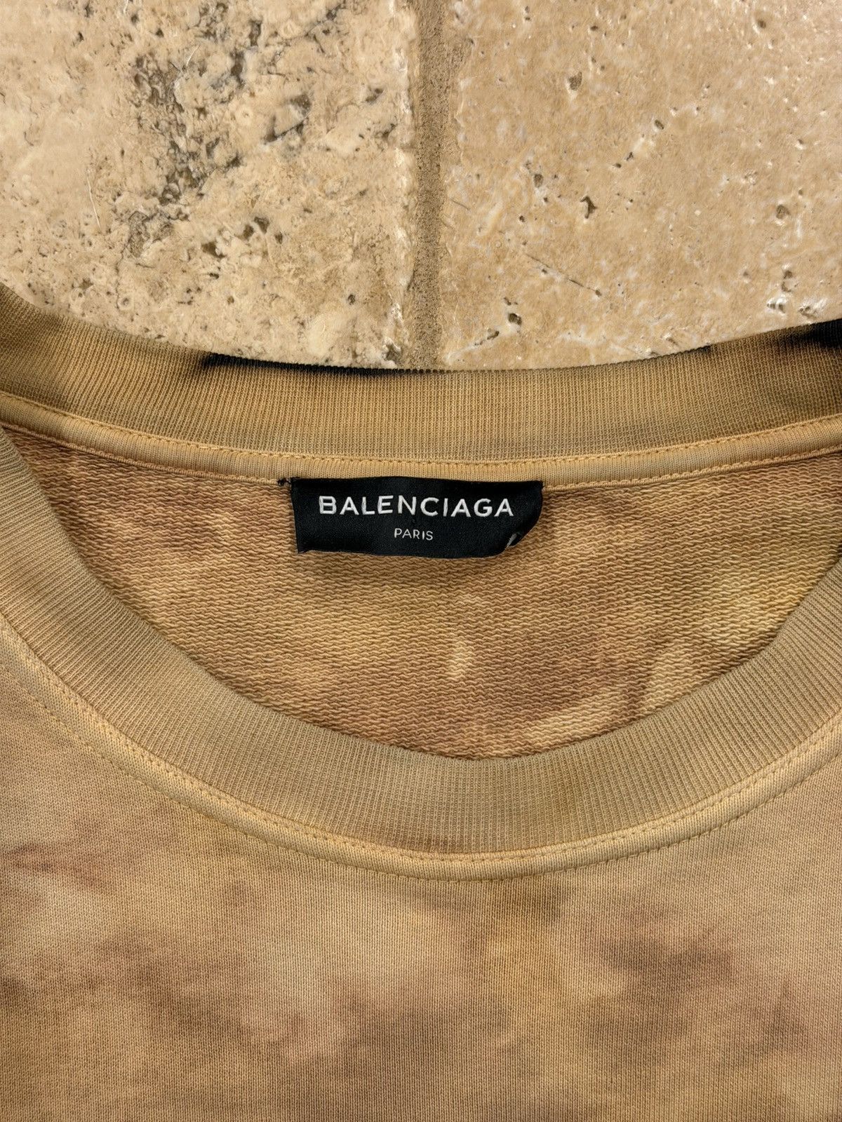 Balenciaga Balenciaga Homme City Bleached / Black Crewneck Sweatshirt Size US L / EU 52-54 / 3 - 8 Thumbnail