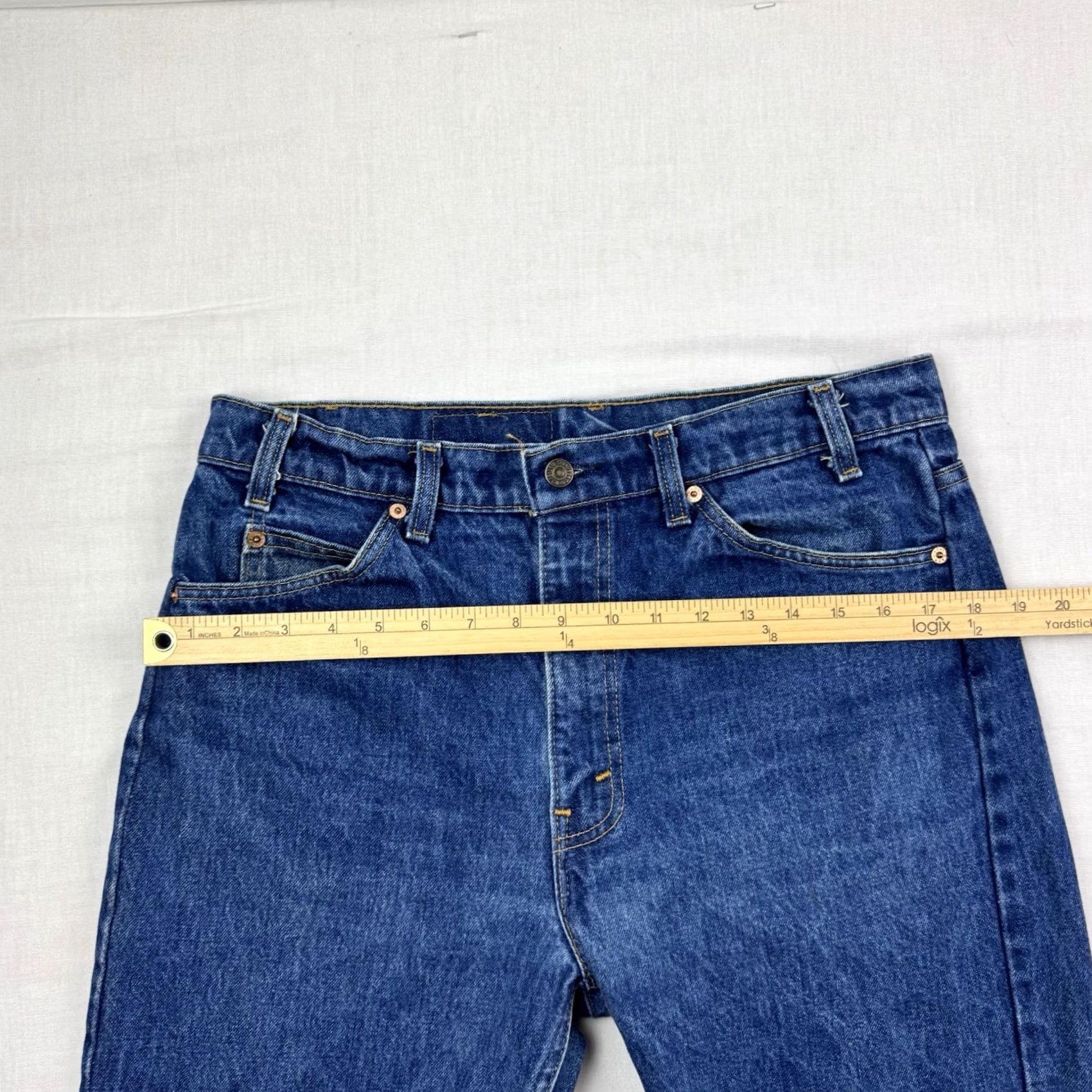 Levi's VINTAGE Levi's 505 Orange Tab Jeans Men 35x30 Straight Blue Denim USA 80s 90s Size US 35 - 6 Thumbnail