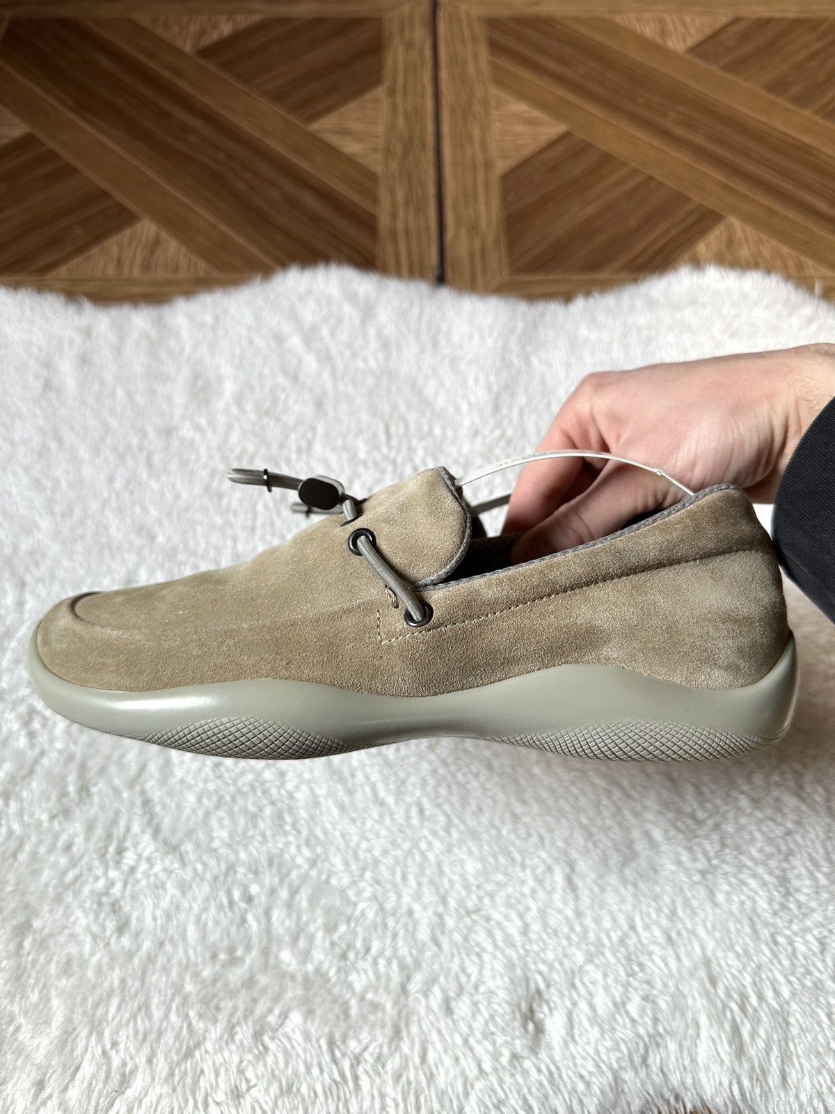 Other Prada Suede Slip Ons Rare Moccasins Luxury 90s Loafers Shoes Size US 7.5 / IT 37.5 - 3 Thumbnail