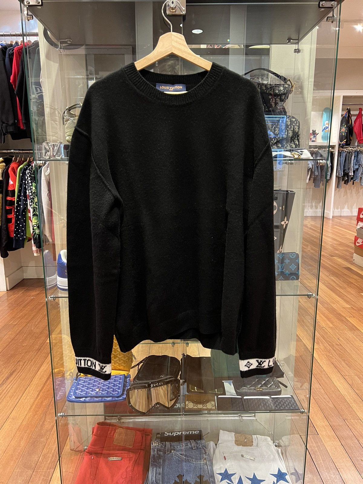 Louis Vuitton Louis Vuitton Cashmere Knit Sweater Black Size US XL / EU 56 / 4 - 1 Thumbnail