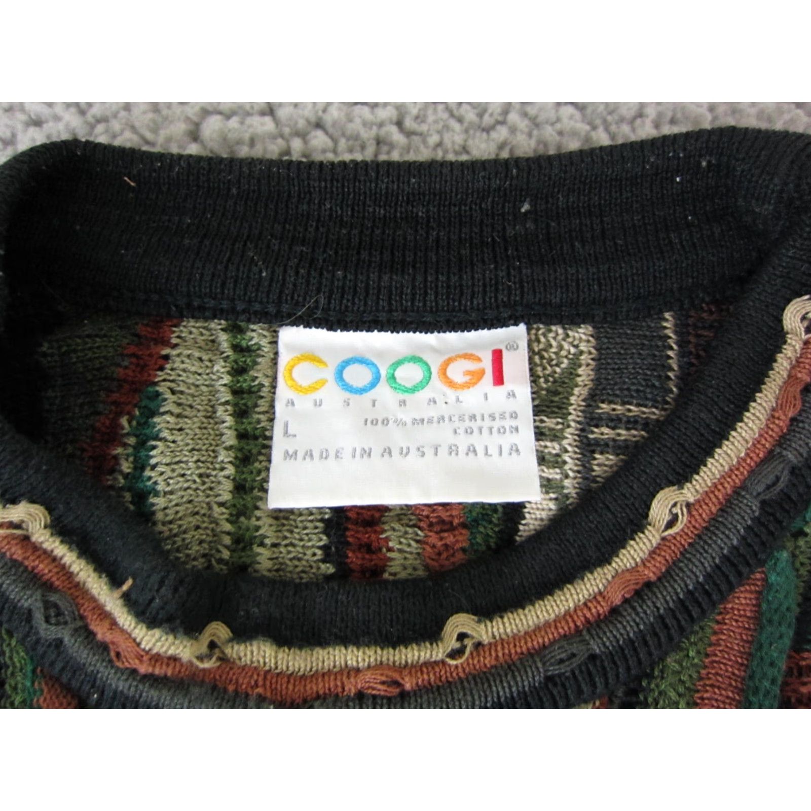 Coogi VINTAGE COOGI Sweater Mens L Brown 90s Cotton Pullover Crew Neck Knitted Knit Regular Top Shirt Mens Size US L / EU 52-54 / 3 - 3 Thumbnail