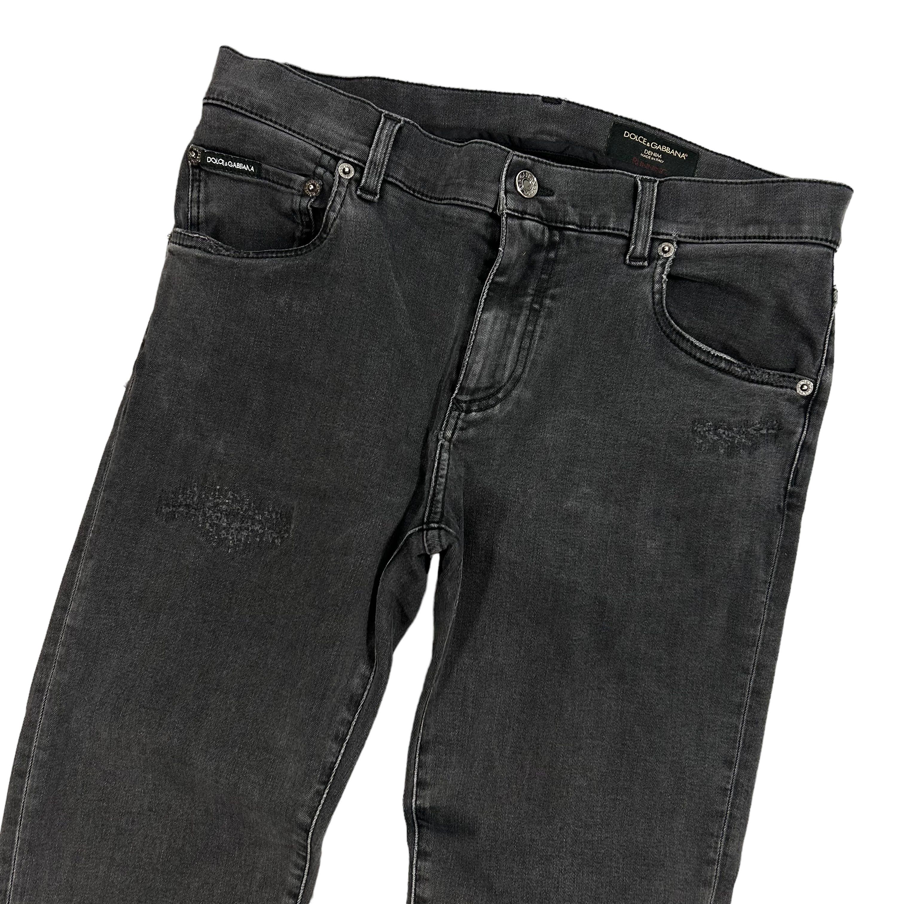 Dolce & Gabbana Dolce Gabbana Black Skinny Cotton Stretch Denim Jeans 50 Size US 32 / EU 48 - 3 Thumbnail