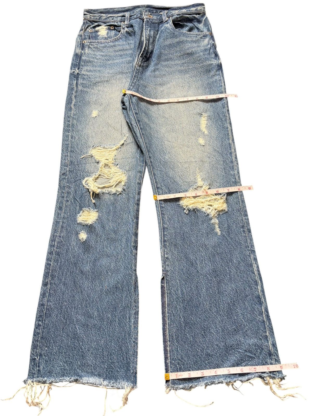 Acne Studios Vintage Japanese Brand Faded Wash Bootcut Distressed Jeans Size 29" - 8 Thumbnail
