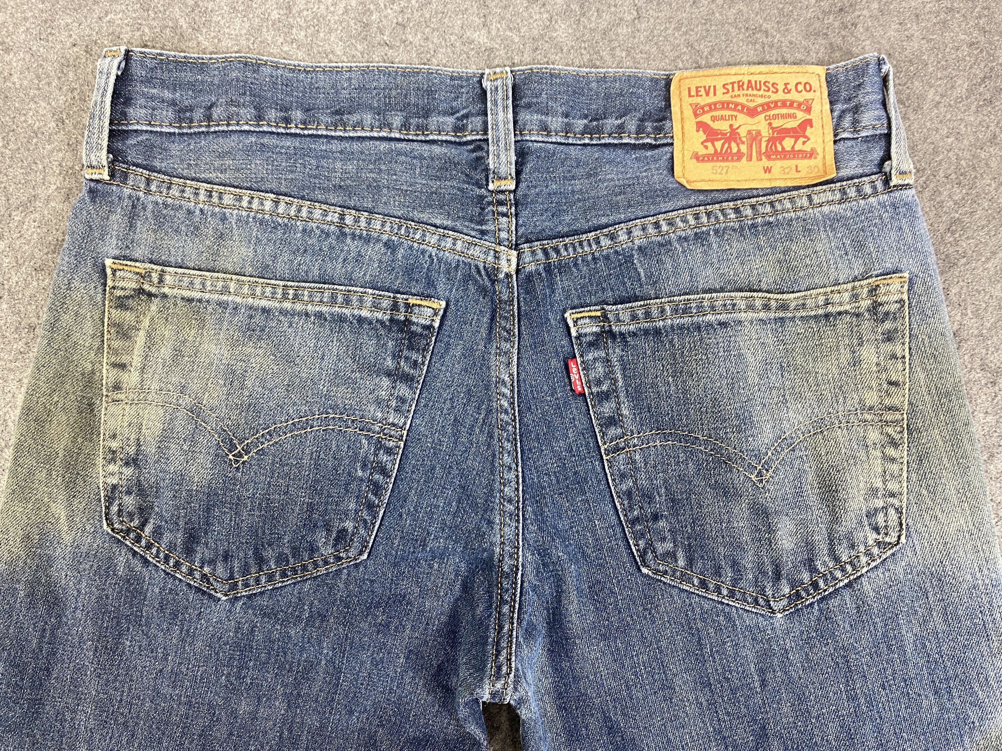 Levi's Dirty Blue Vintage Levis 527 Flare Jeans 33x29.5 - JN3201 Size US 33 - 4 Thumbnail