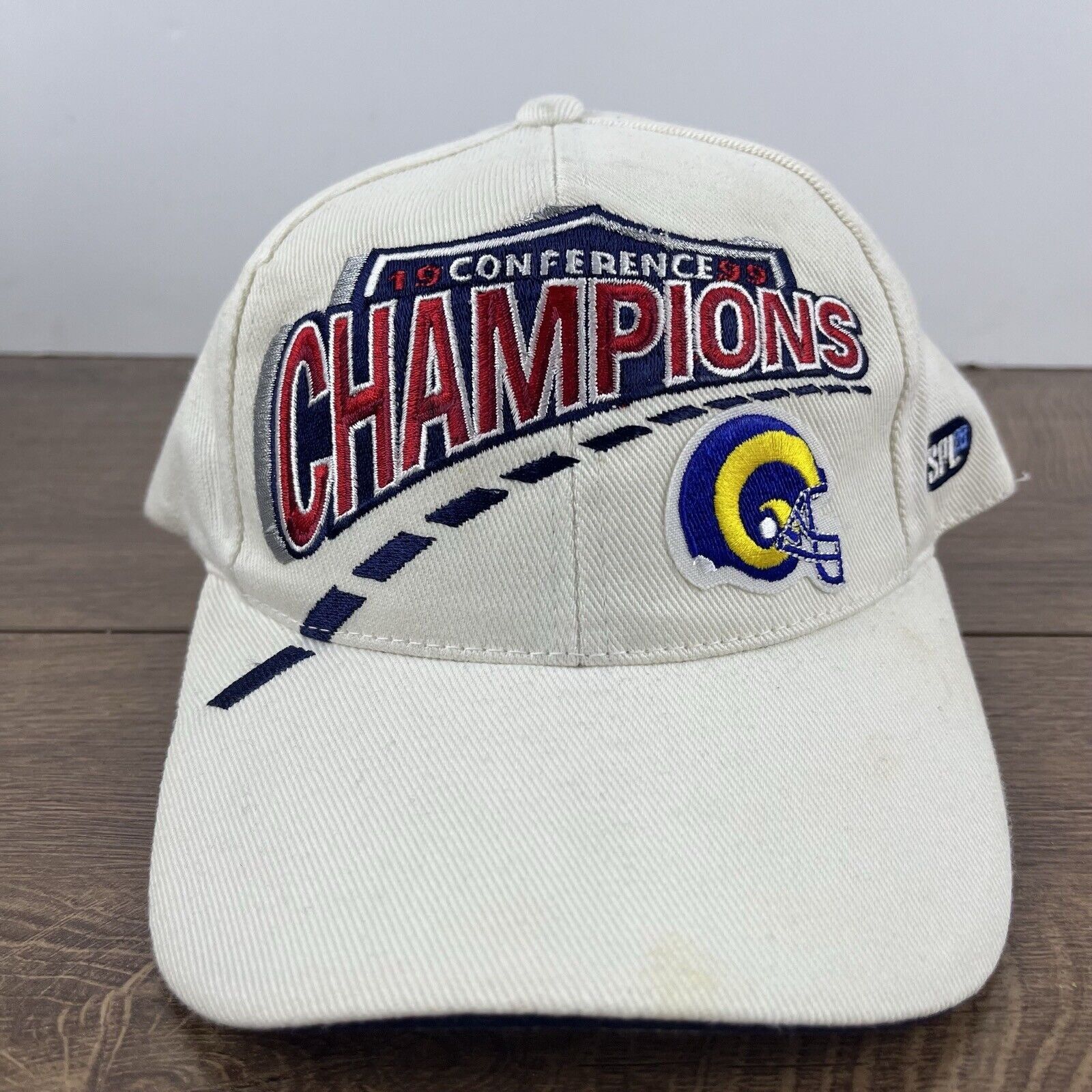 Other 1999 St Louis Rams Champions Hat White Cap Hat Adjustable Ha Size ONE SIZE - 4 Thumbnail