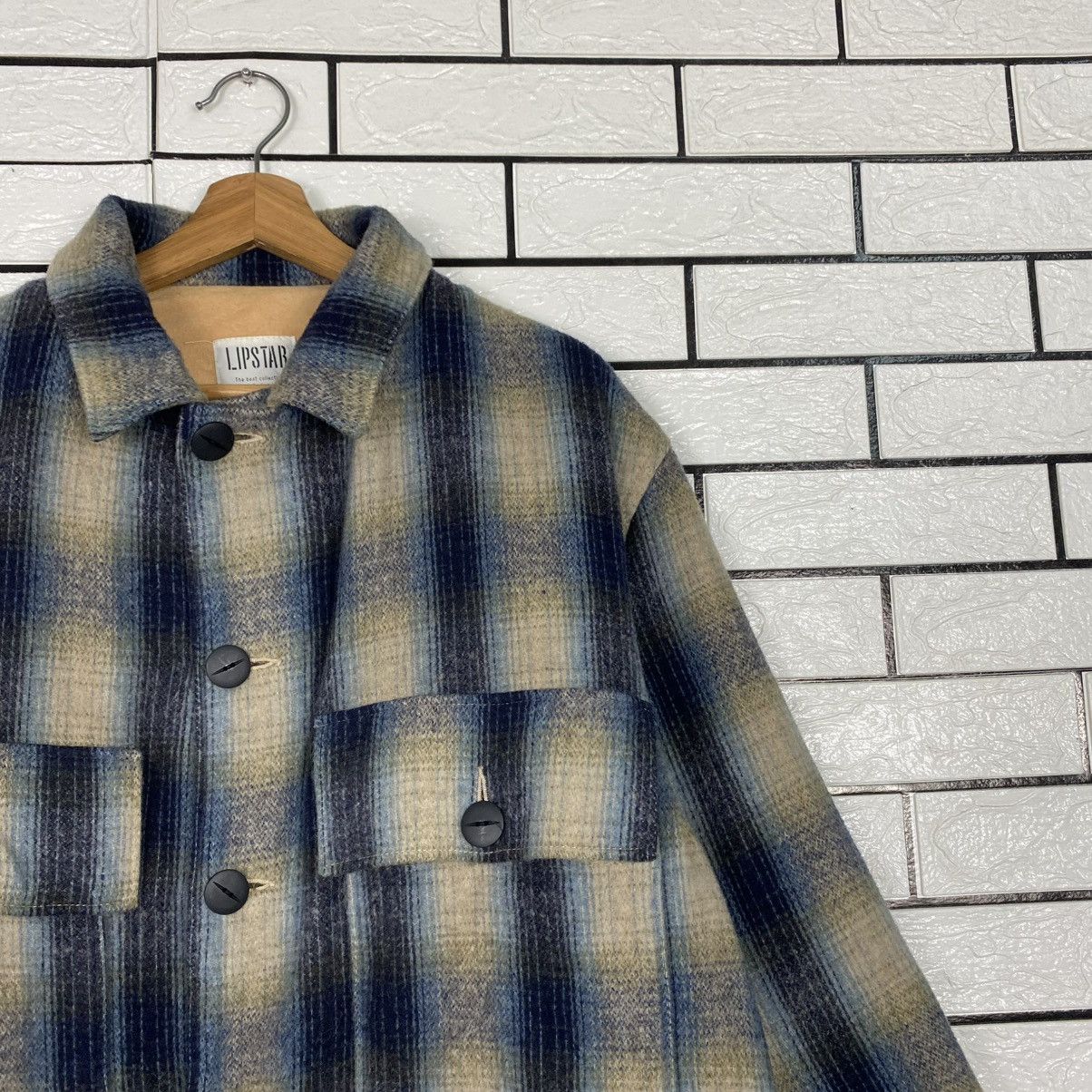 Japanese Brand 🔥VINTAGE WOOL JACKET TARTAN DESIGN LIPSTAR ISSEY MIYAKE Size US M / EU 48-50 / 2 - 6 Thumbnail