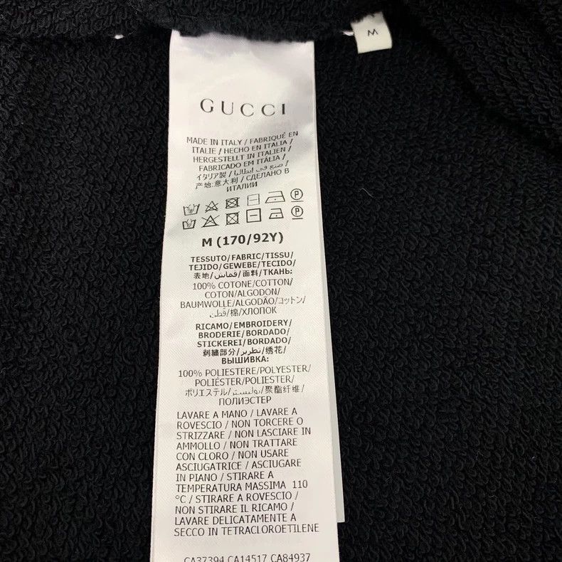 Gucci Gucci Black logo printed cotton round-neck long-sleeved swe Size US M / EU 48-50 / 2 - 7 Thumbnail