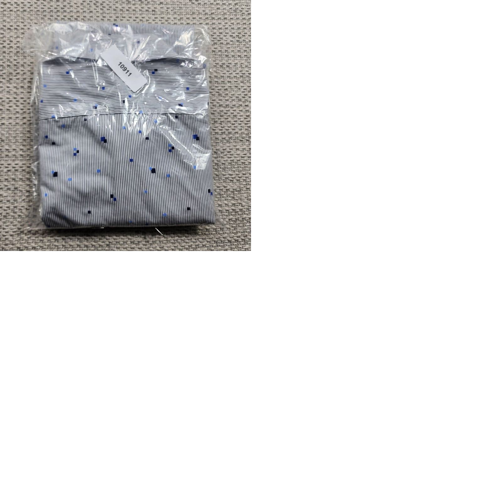 Murano Murano Shirt Mens Large Blue Stripe Slim Fit Short Sleeve Button Down Micro Dot Size US L / EU 52-54 / 3 - 9 Thumbnail
