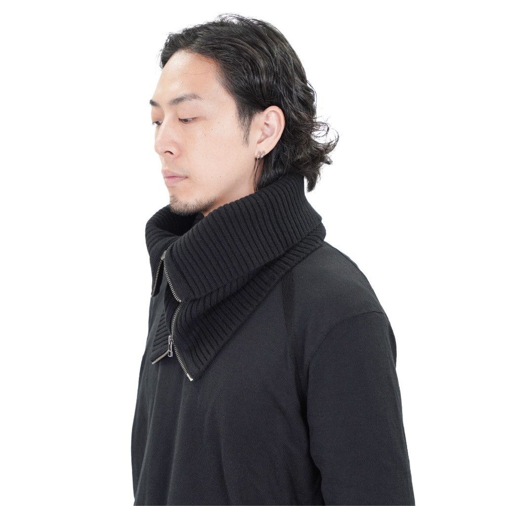 Yohji Yamamoto Ground Y - WOOL ZIPPER NECK WARMERS Scarves