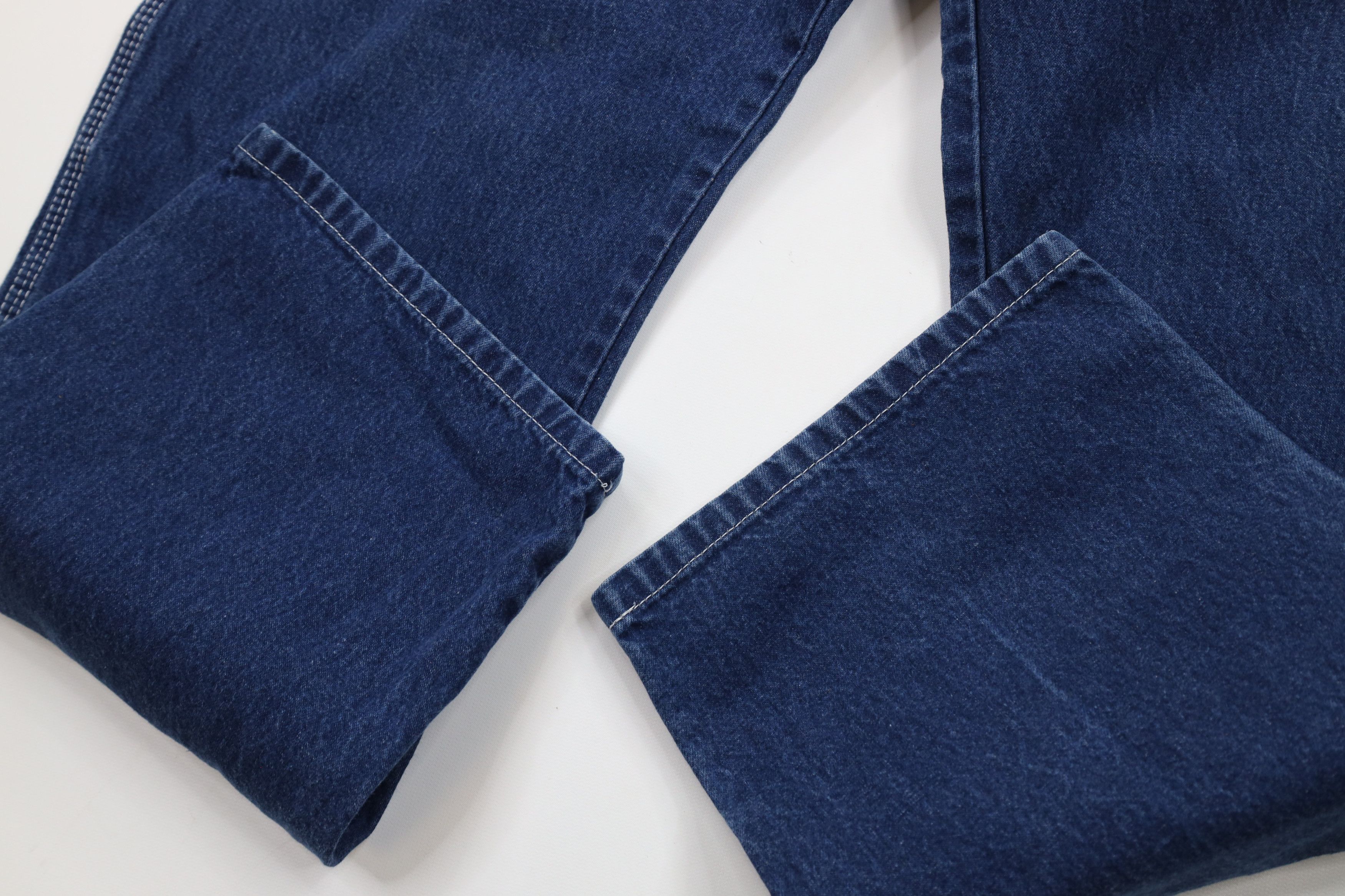 Dickies × Vintage Vintage 90s Dickies Spell Out Wide Leg Dungaree Denim Jeans Size US 40 / EU 56 - 6 Thumbnail