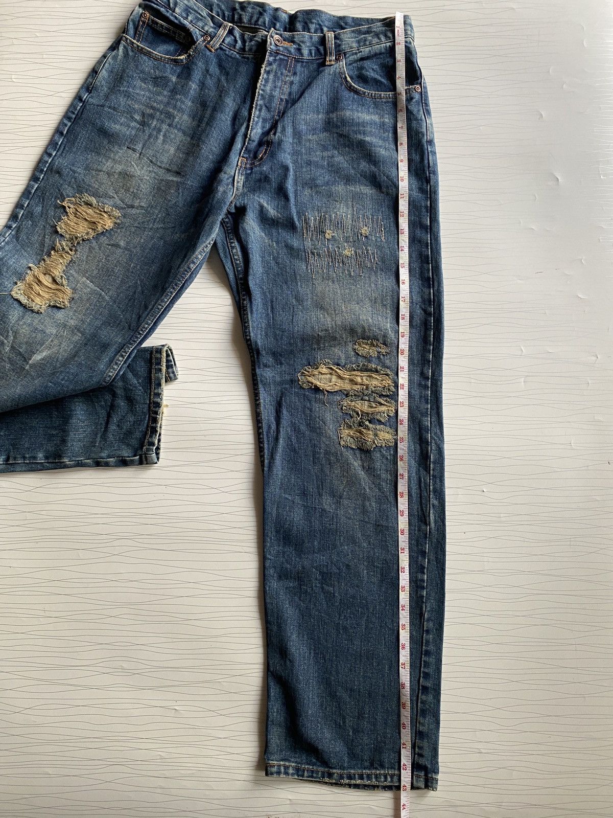 Japanese Brand Japanese Nylus Ripped Denim Jeans Size US 34 / EU 50 - 17 Thumbnail