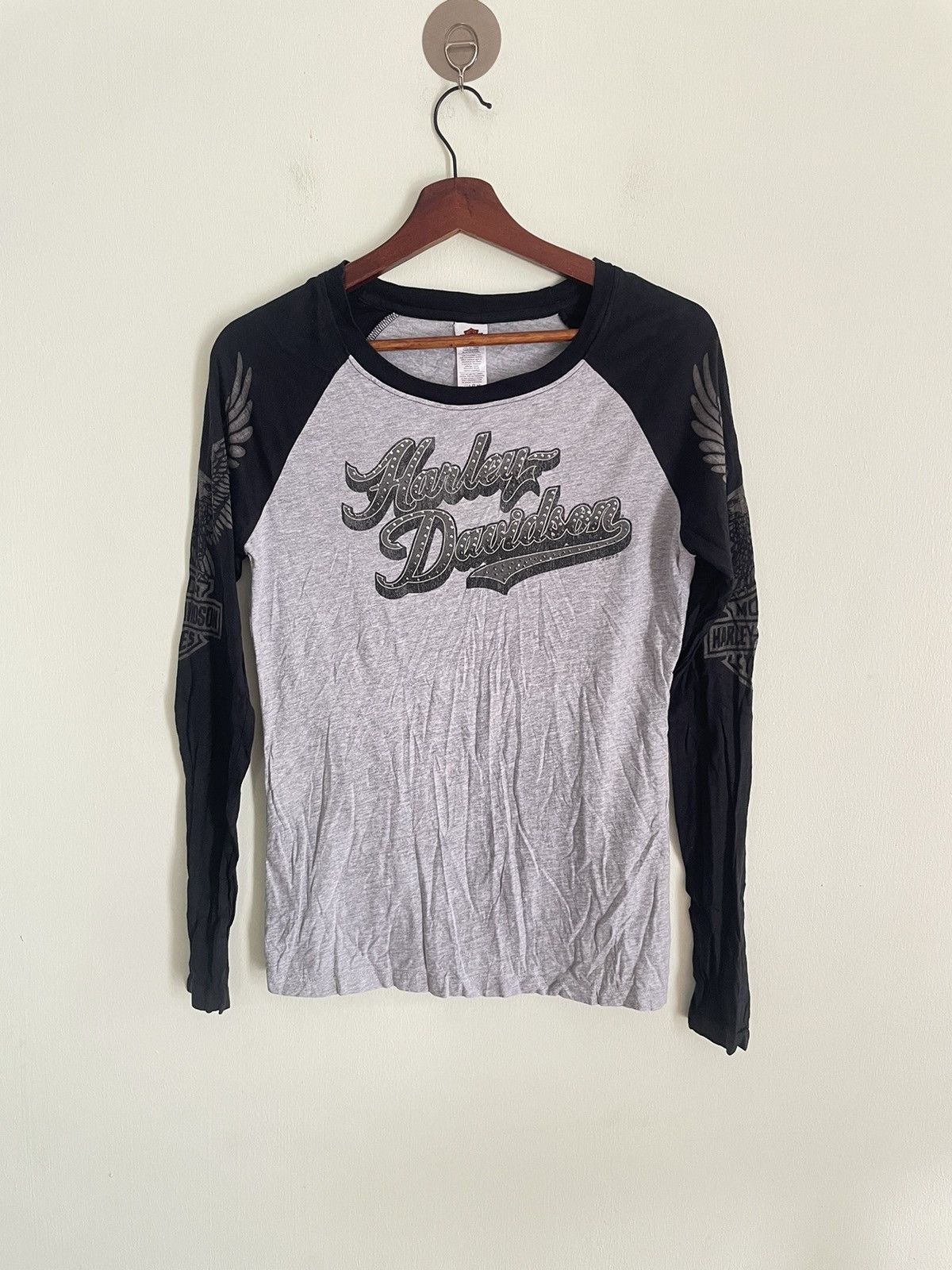Harley Davidson × Vintage Harley-Davidson Long Sleeve Tshirt Size S / US 4 / IT 40 - 1 Thumbnail