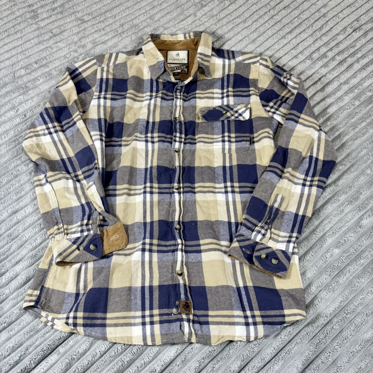 Other Legendary Whitetails Flannel Shirt Men Large Tall Blue Plaid Size US L / EU 52-54 / 3 - 14 Thumbnail